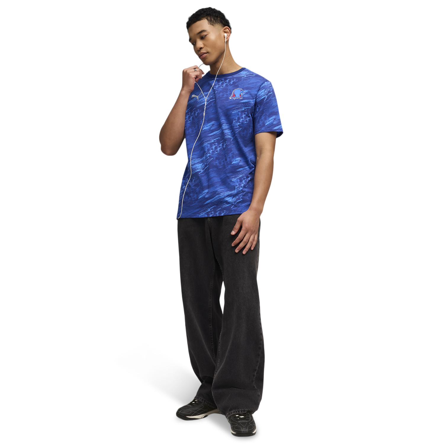 PUMA Usa Passion Aop Tee - Men's - Elektro Blue/Bluemazing
