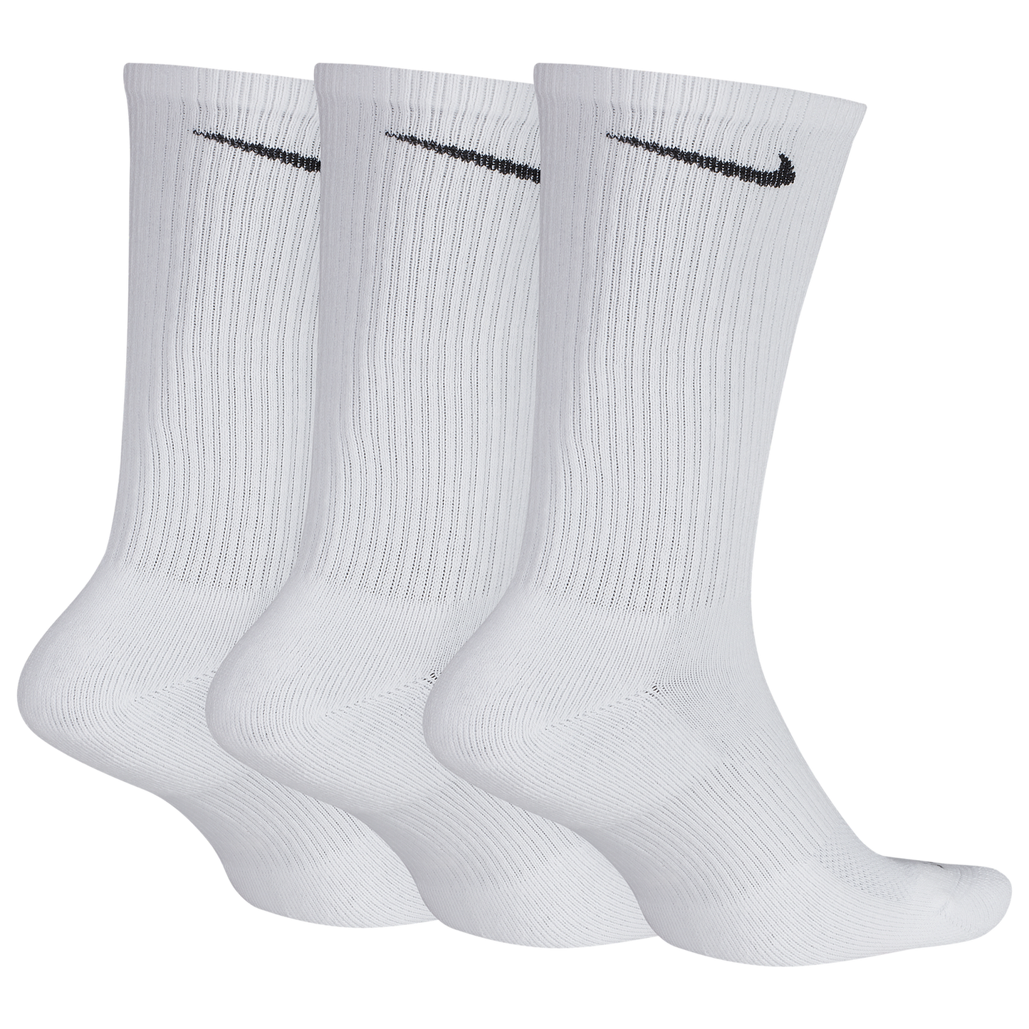 Nike 3 Pack Dri-FIT Plus Crew Socks - Men's - Black/White (6888100)