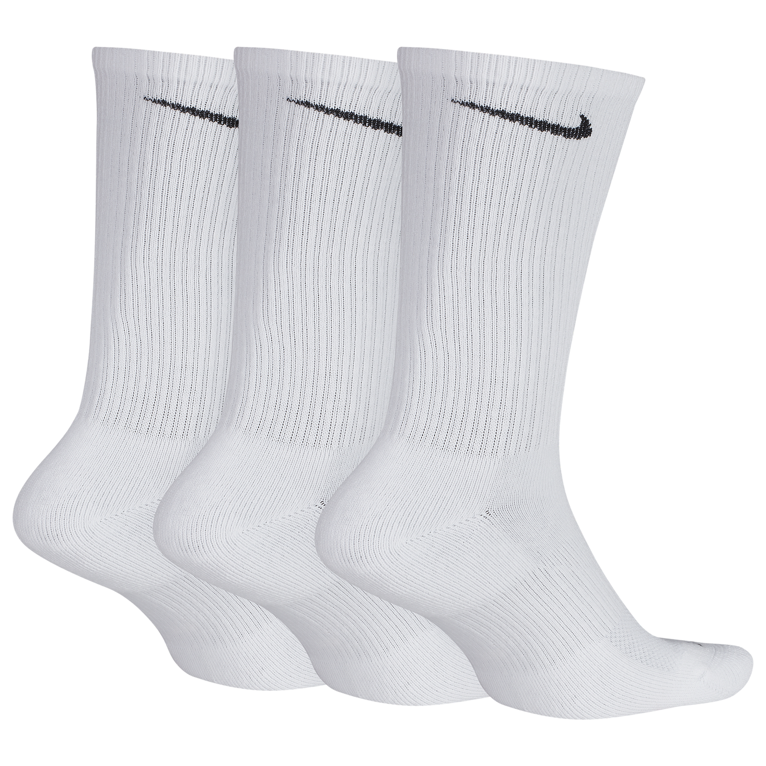Nike 3 Pack Dri-FIT Plus Crew Socks - Men's - Black/White (6888100)