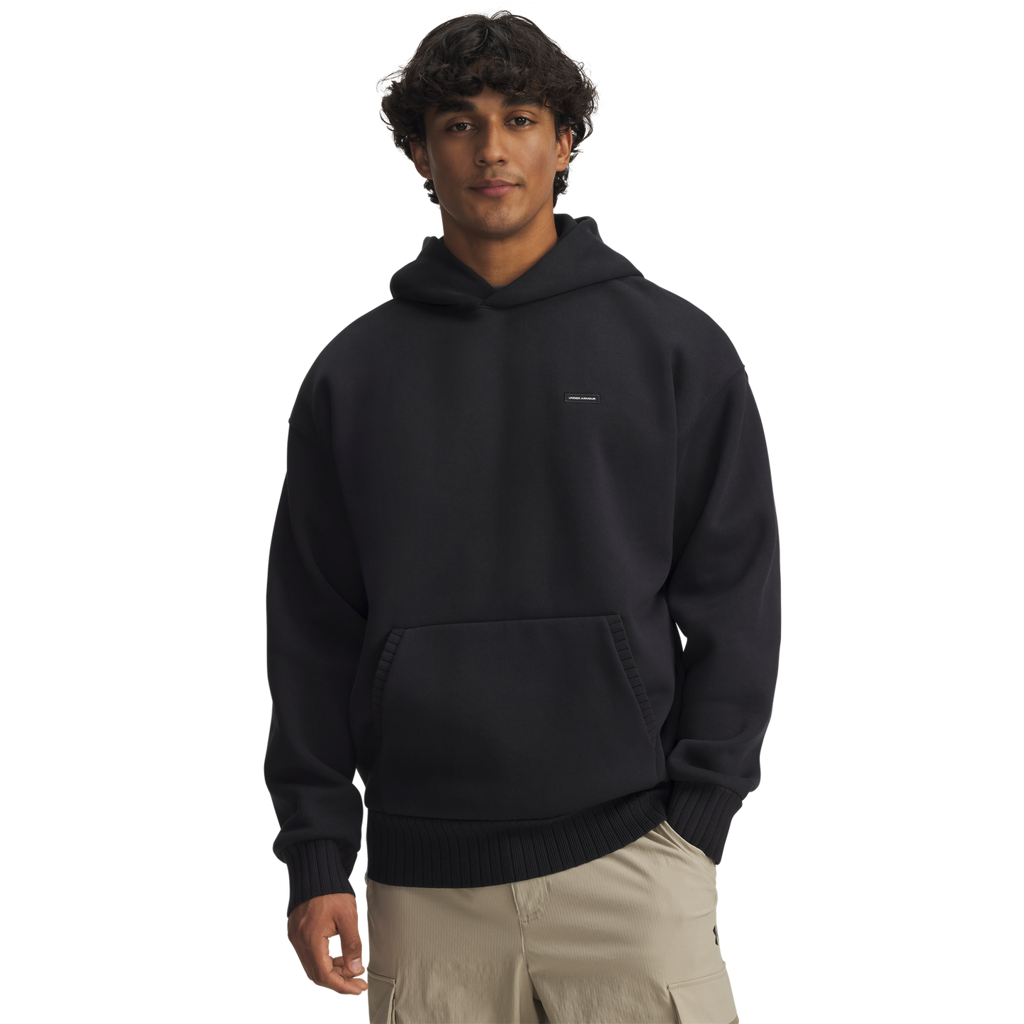 Under Armour Icon Heavy Rib Hoodie - Men's - Black/White