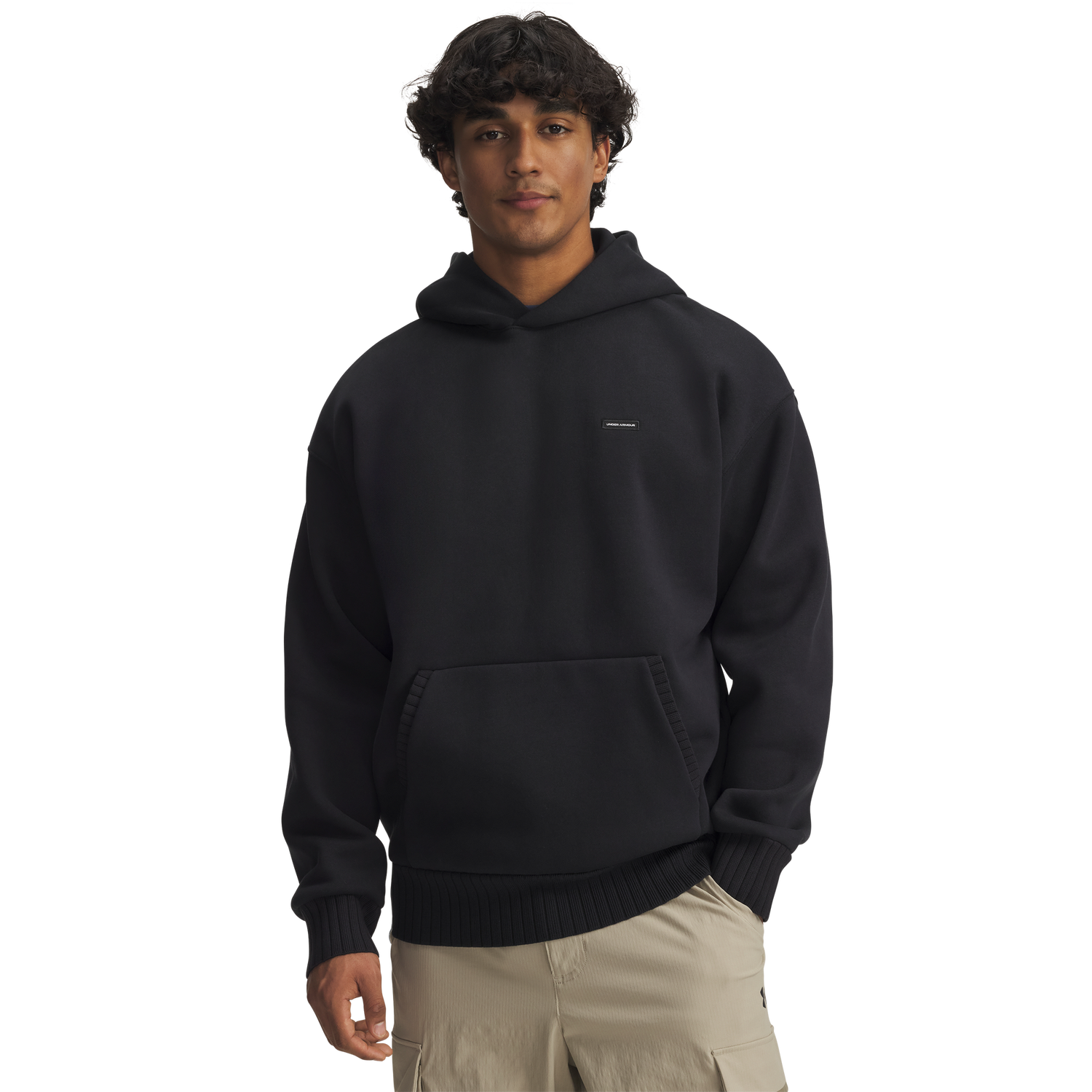 Under Armour Icon Heavy Rib Hoodie - Men's - Black/White