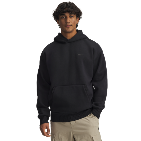 Under Armour Icon Heavy Rib Hoodie - Men's - Black/White