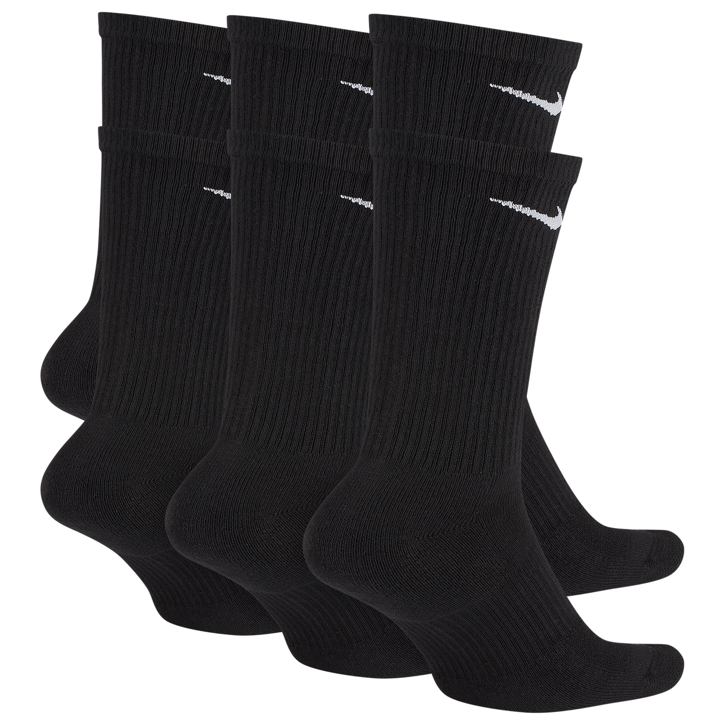 Nike 6 Pack Everyday Plus Cushioned Socks - Men's - Black/White