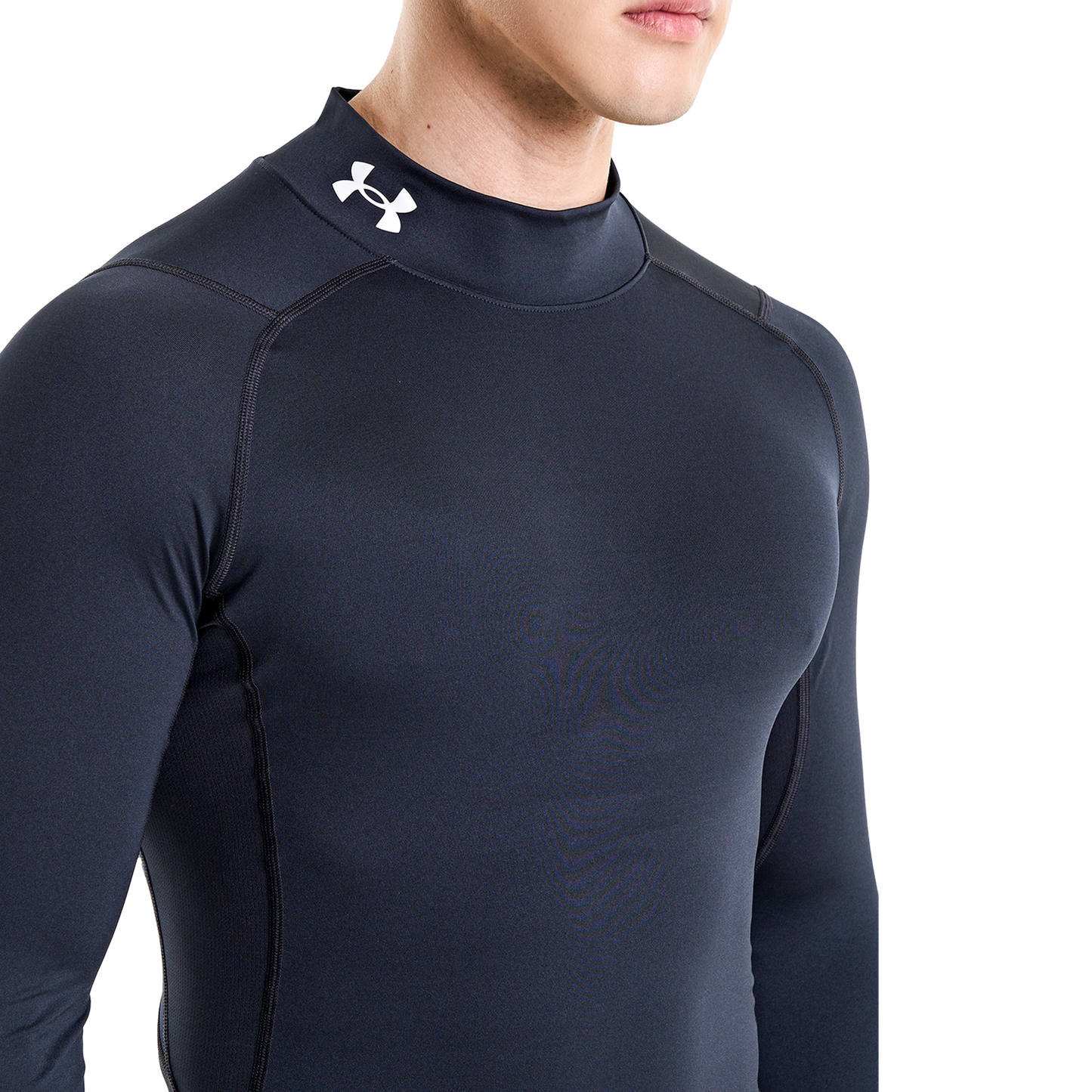 Under Armour HG Armour Comp Mock Long Sleeve - Men's - Black/White