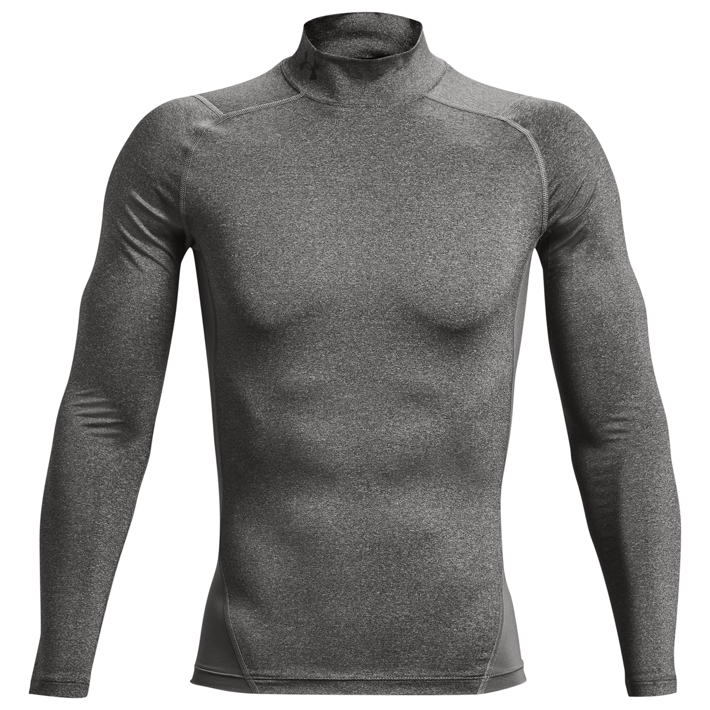 Under Armour HG Armour Comp Mock Long Sleeve - Men's - Carbon Heather/Black