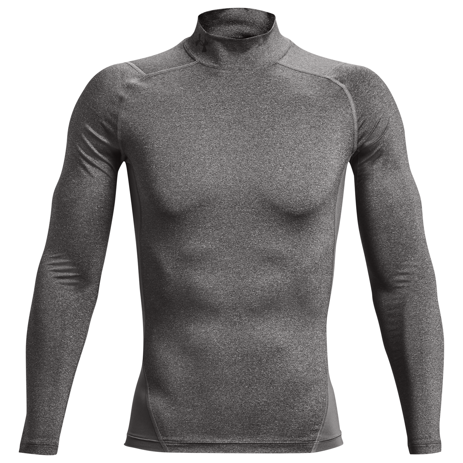 Under Armour HG Armour Comp Mock Long Sleeve - Men's - Carbon Heather/Black