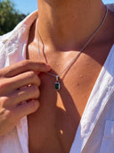 GREEN GEMSTONE CHAIN | Silver