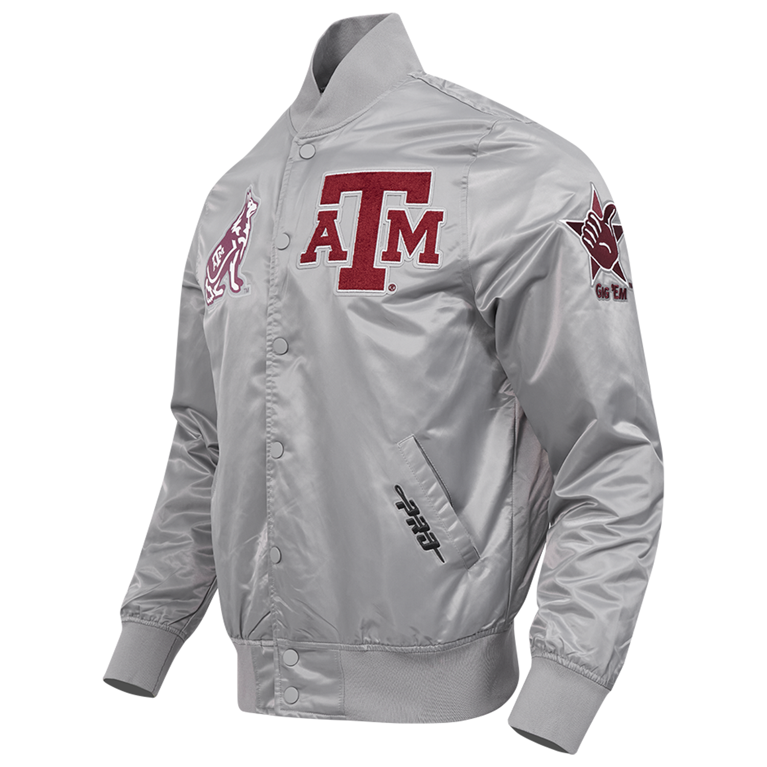 Pro Standard Texas A&M Classic Satin Jacket - Men's - Gray/Multi