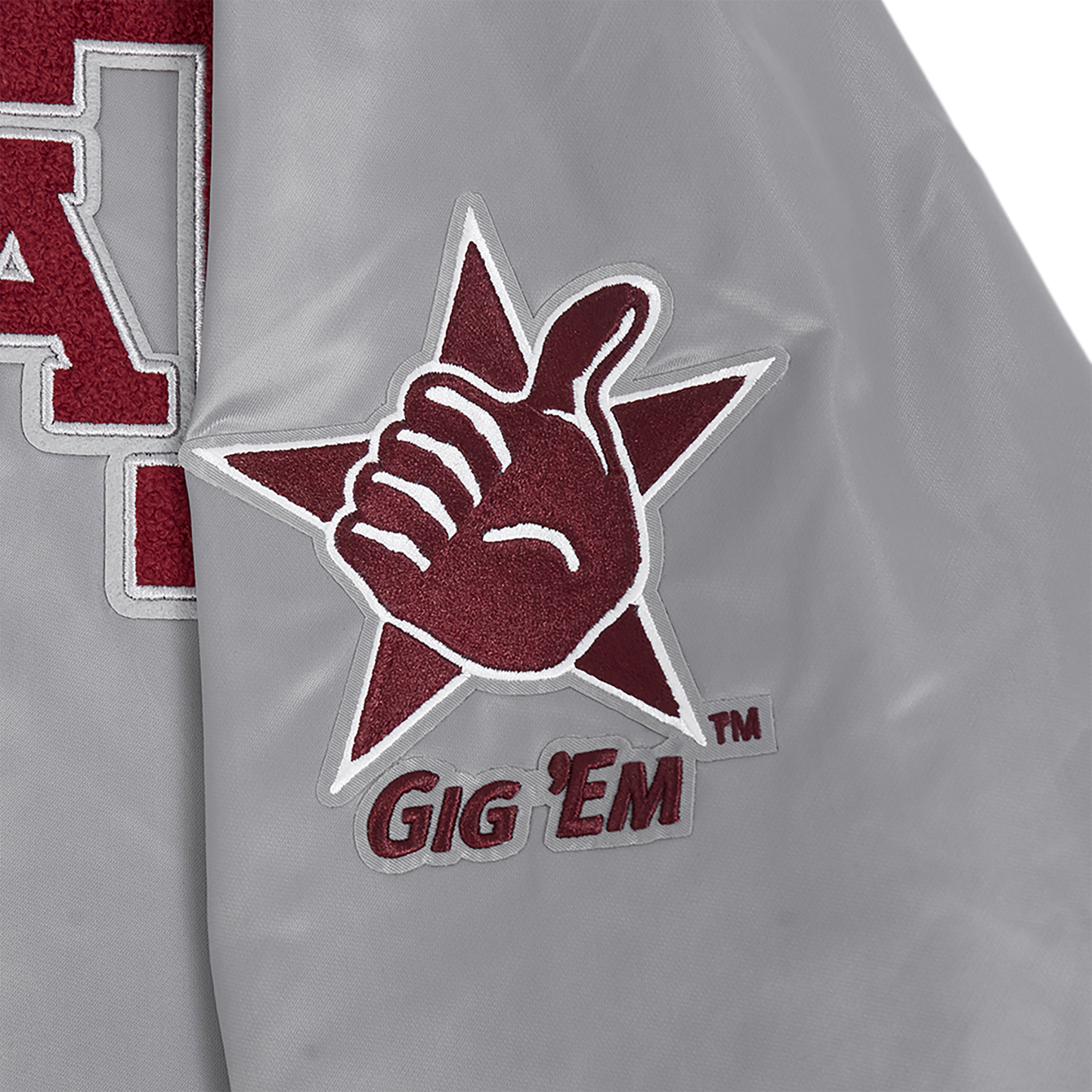 Pro Standard Texas A&M Classic Satin Jacket - Men's - Gray/Multi