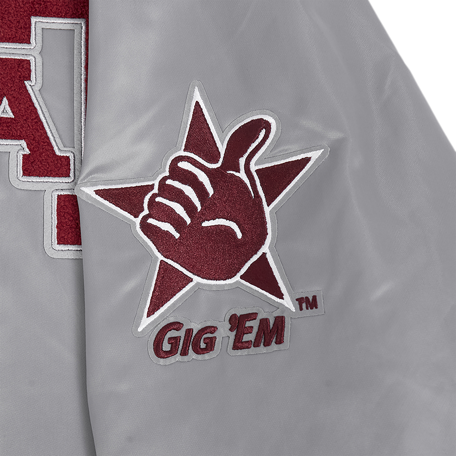 Pro Standard Texas A&M Classic Satin Jacket - Men's - Gray/Multi