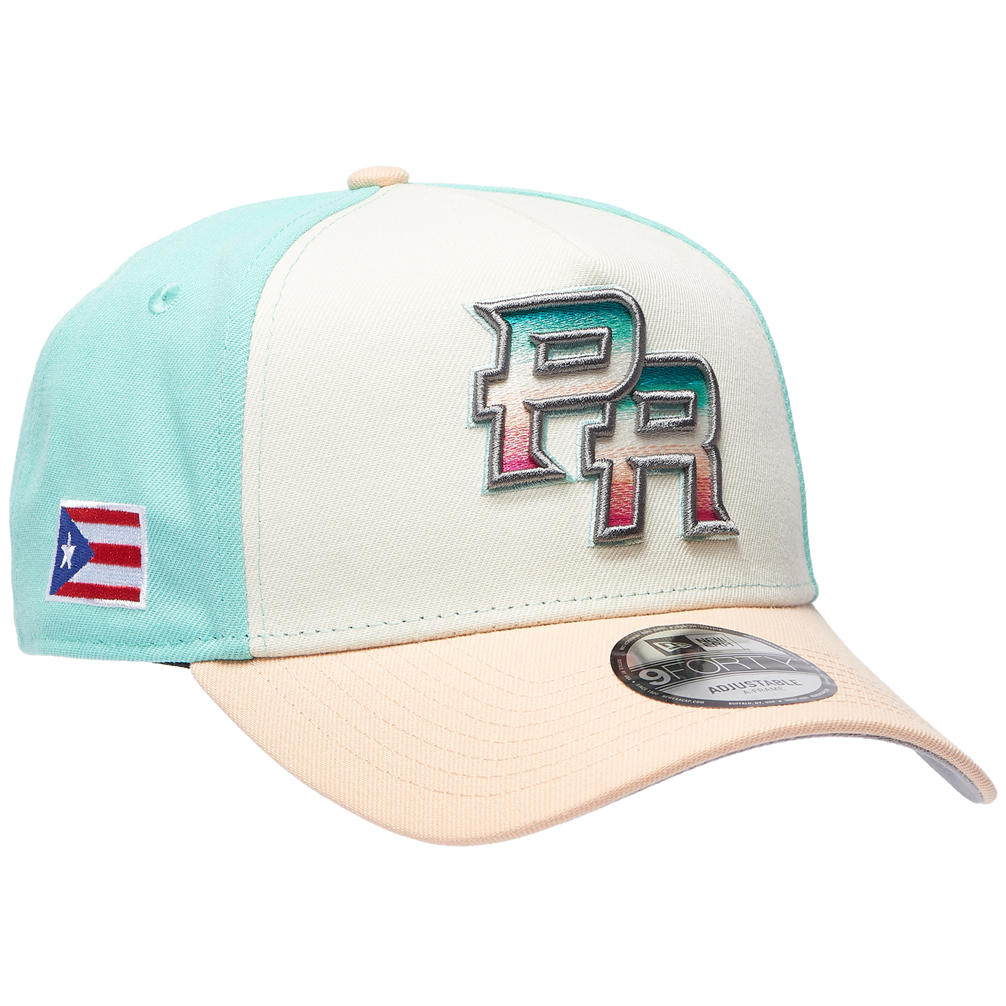 New Era Puerto Rico Santurce 9FORTY A-Frame 2 Tone Cap - Men's - White/Multi