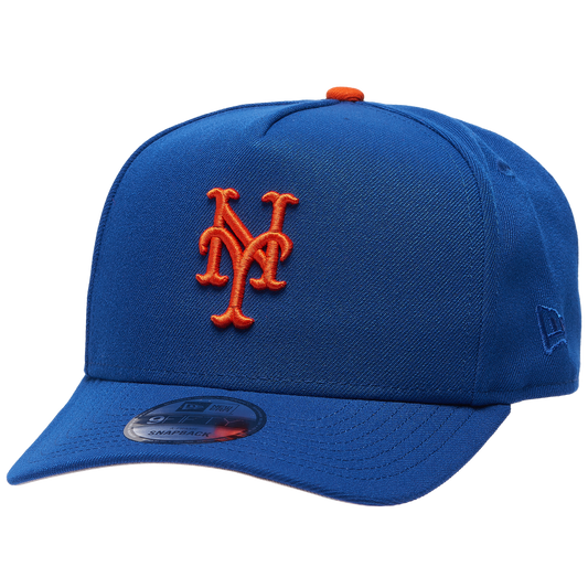 New Era Mets 950 A Frame 25th Anniversary Curved Cap - Men's - Royal/Orange