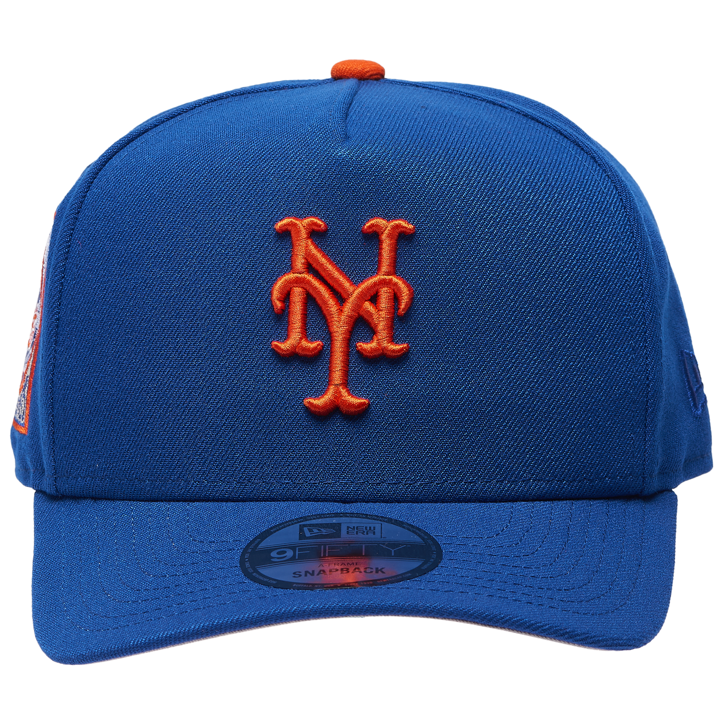 New Era Mets 950 A Frame 25th Anniversary Curved Cap - Men's - Royal/Orange