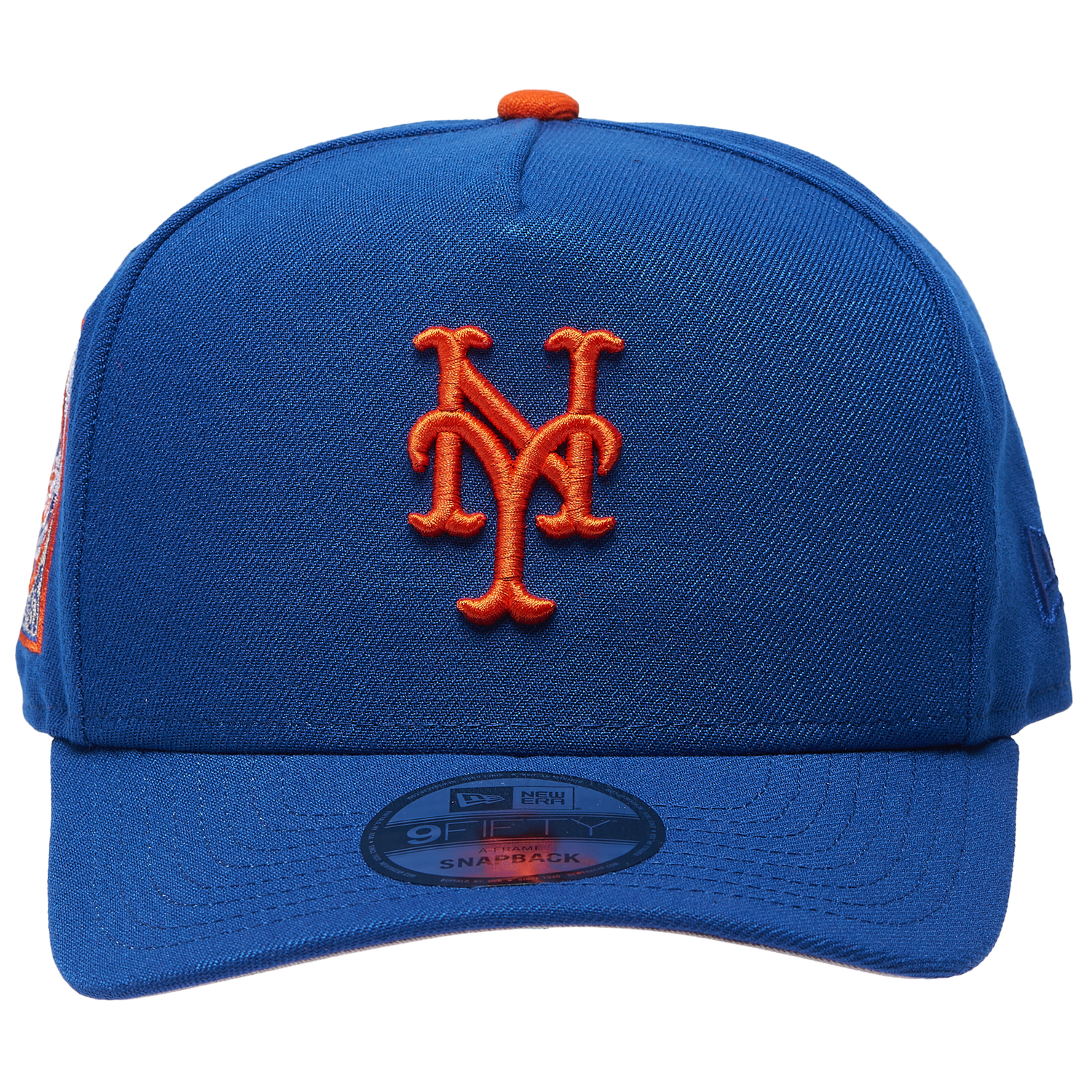 New Era Mets 950 A Frame 25th Anniversary Curved Cap - Men's - Royal/Orange