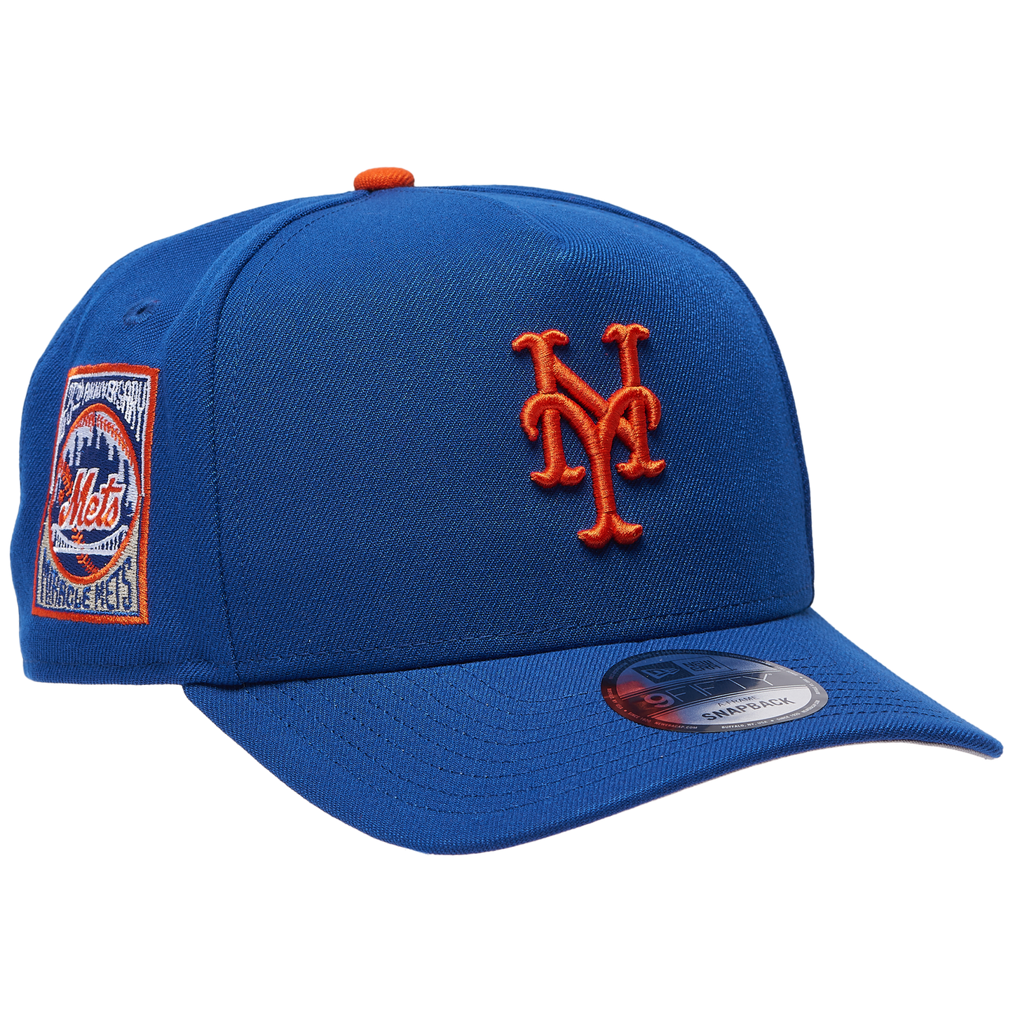 New Era Mets 950 A Frame 25th Anniversary Curved Cap - Men's - Royal/Orange