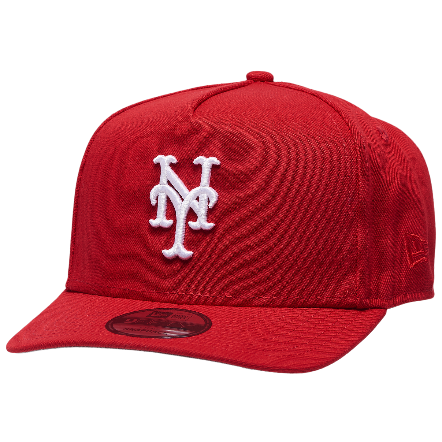 New Era Mets 950 A Frame 50th Anniversary Curved Cap - Men's - Scarlet/Scarlet