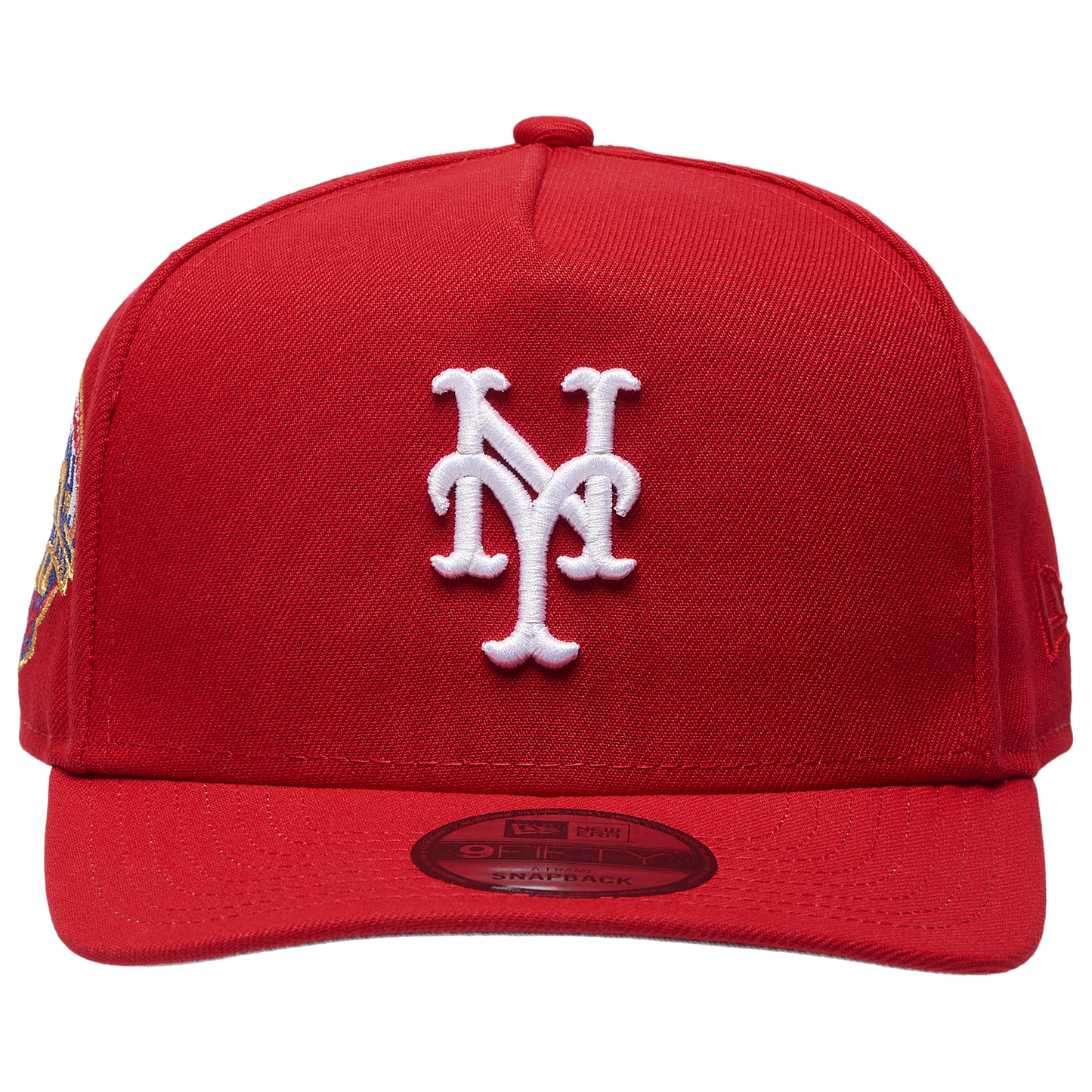 New Era Mets 950 A Frame 50th Anniversary Curved Cap - Men's - Scarlet/Scarlet