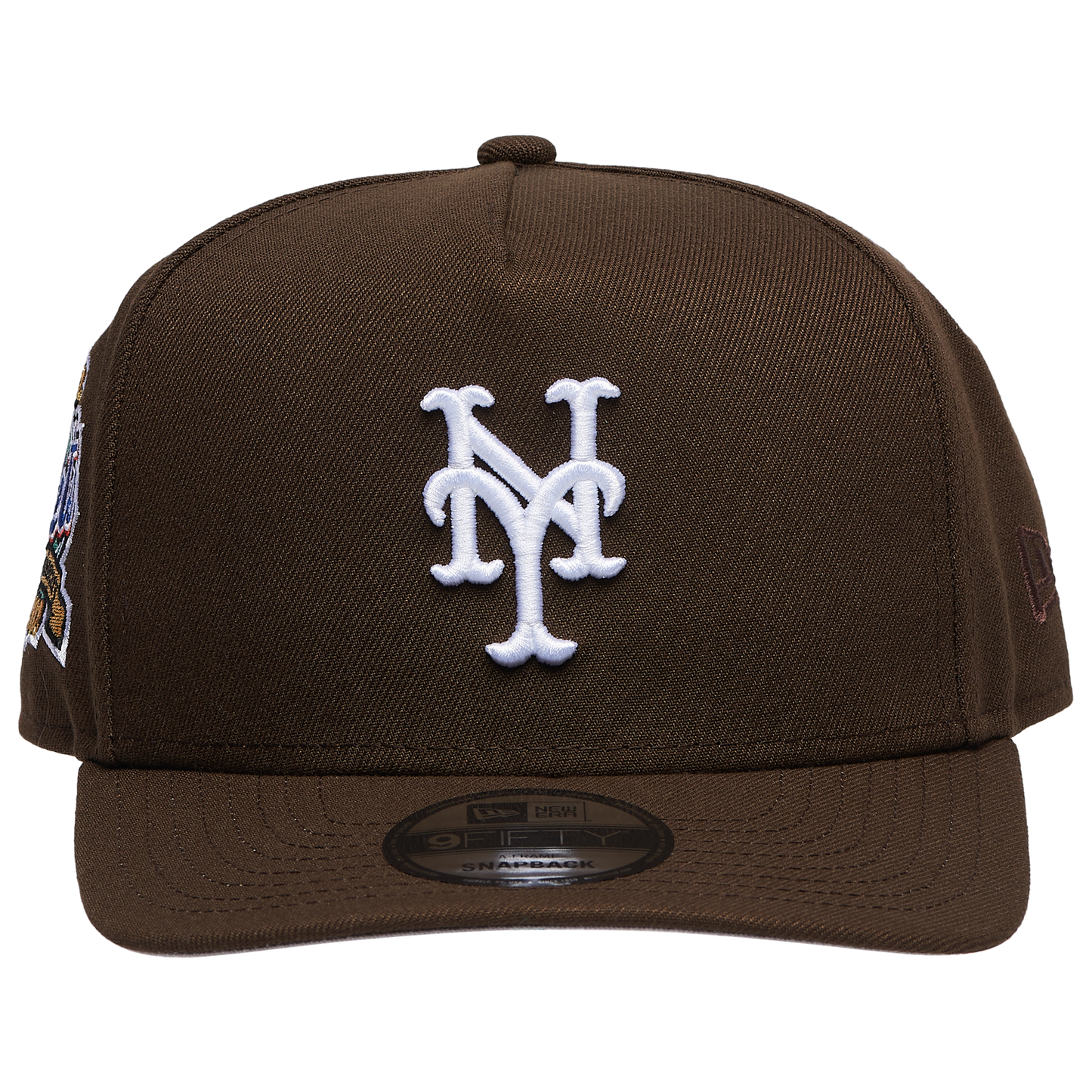 New Era Mets 950 A Frame 40th Anniversary Curved Cap - Men's - Walnut/Brown