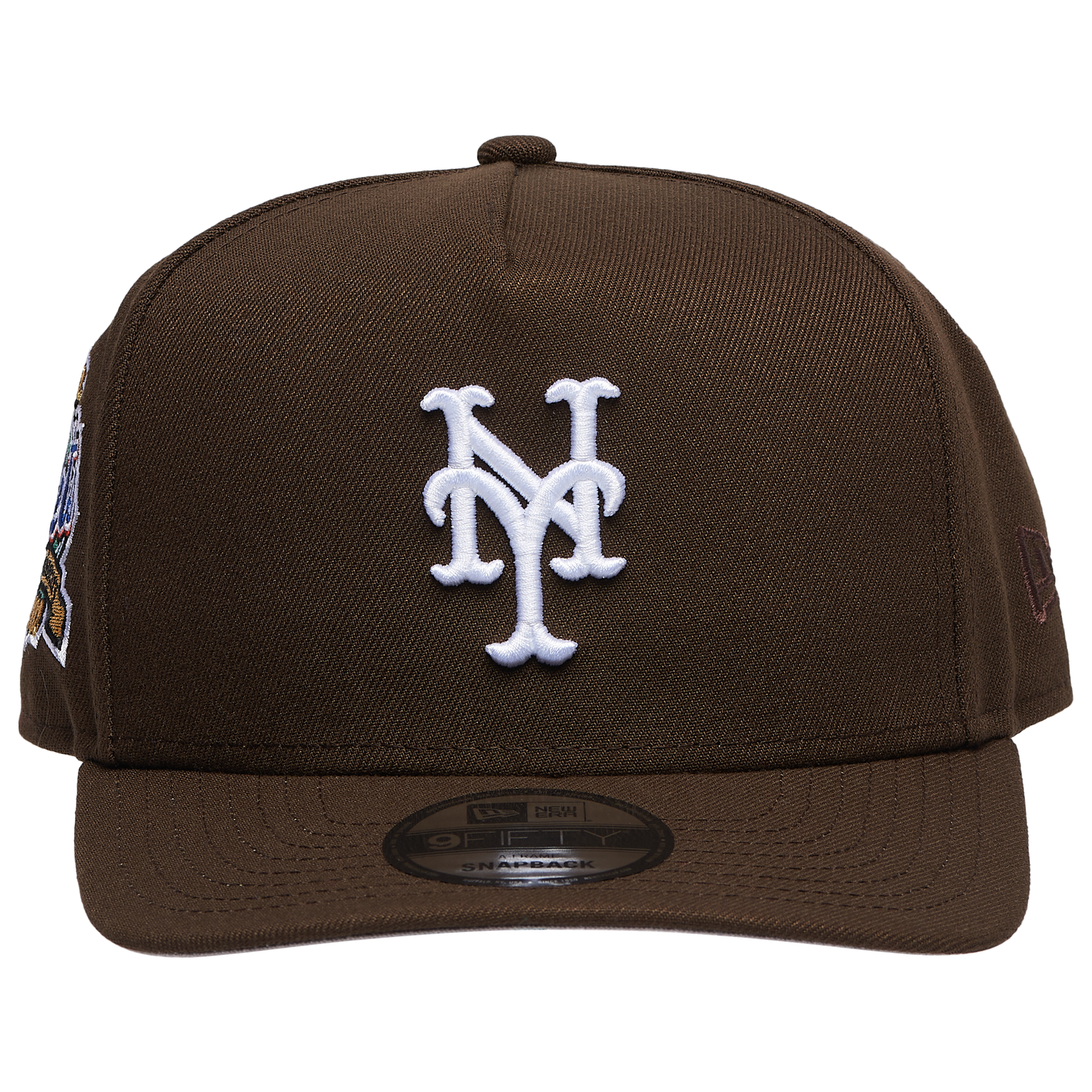 New Era Mets 950 A Frame 40th Anniversary Curved Cap - Men's - Walnut/Brown