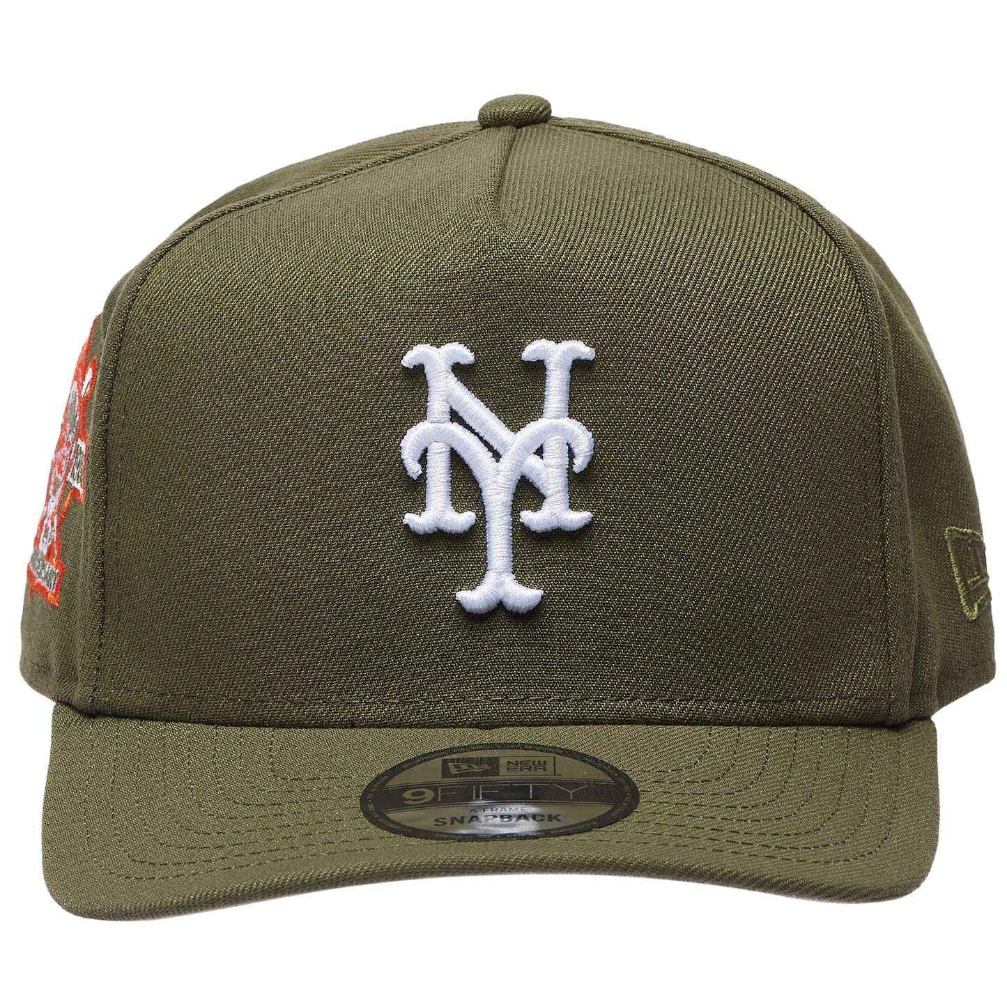 New Era Mets 950 A Frame 25th Anniversary Curved Cap - Men's - New Olive/New Olive