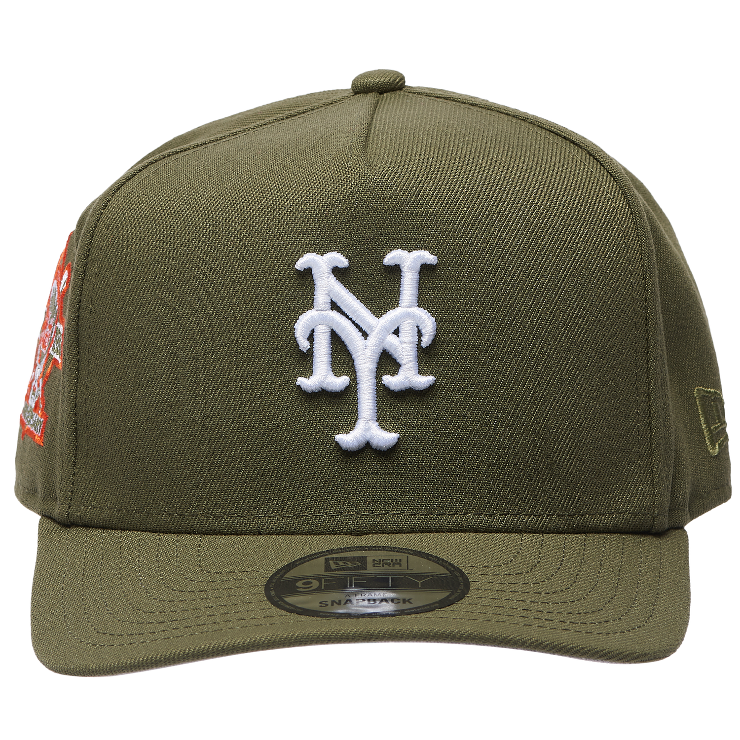 New Era Mets 950 A Frame 25th Anniversary Curved Cap - Men's - New Olive/New Olive