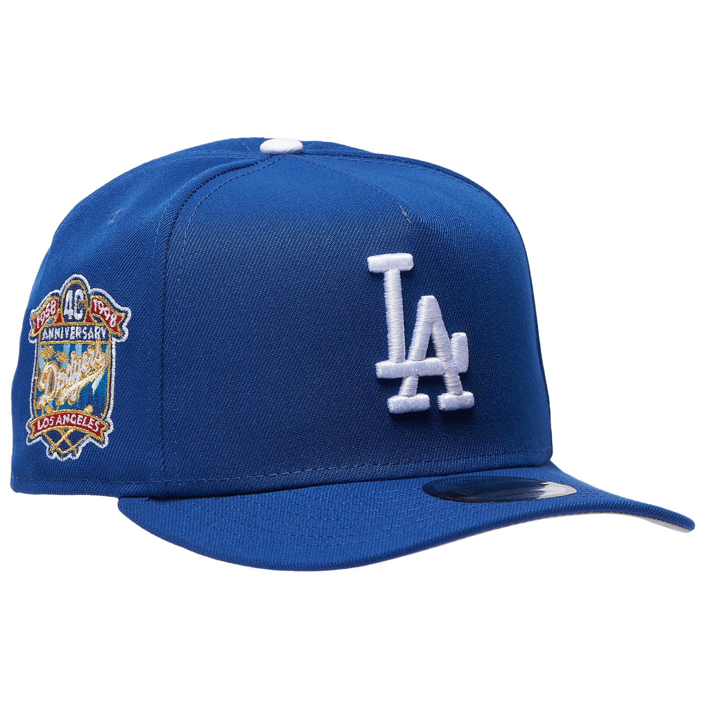 New Era Dodgers 40th Curved 9FIFTY A-Frame Cap - Men's - White/Light Royal