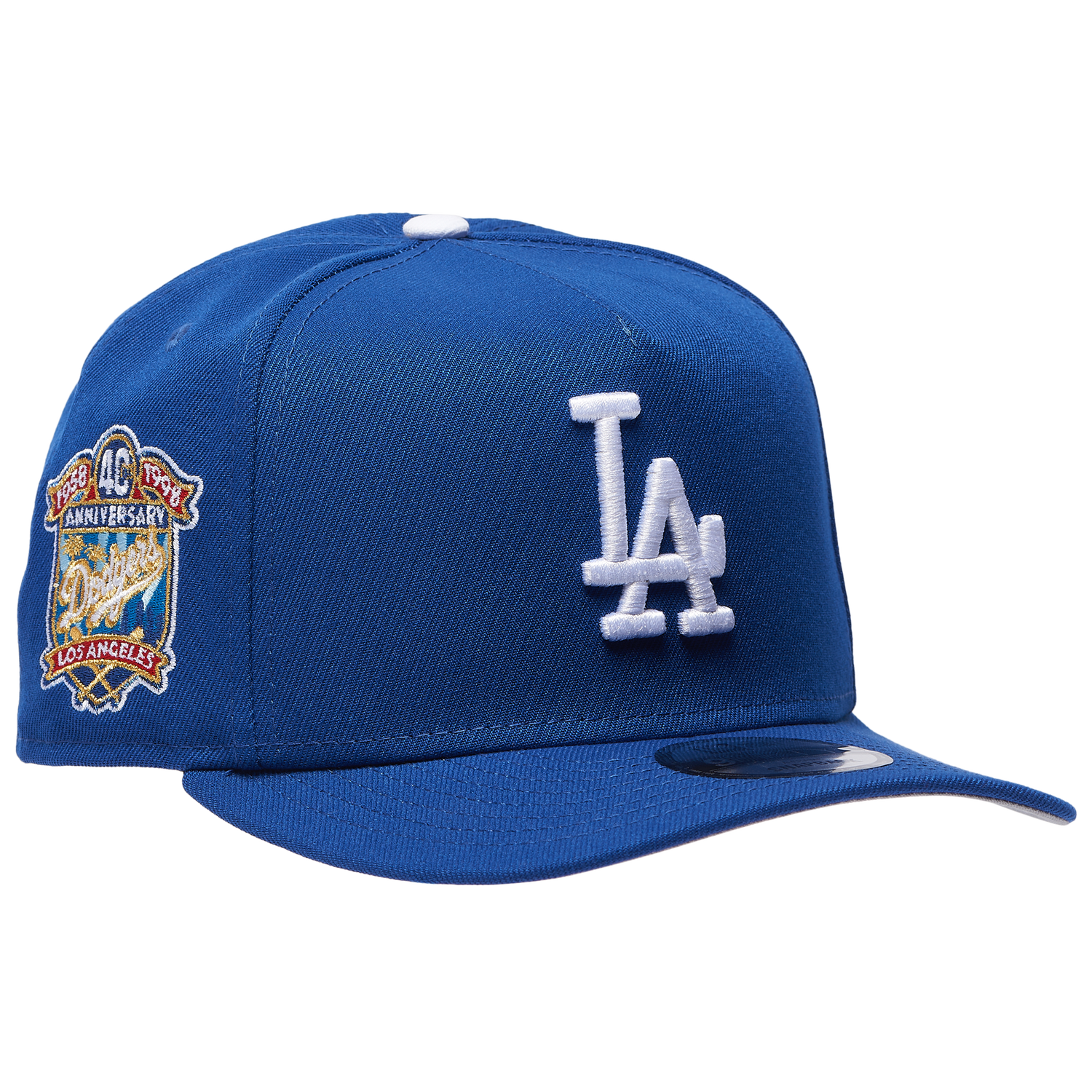 New Era Dodgers 40th Curved 9FIFTY A-Frame Cap - Men's - White/Light Royal