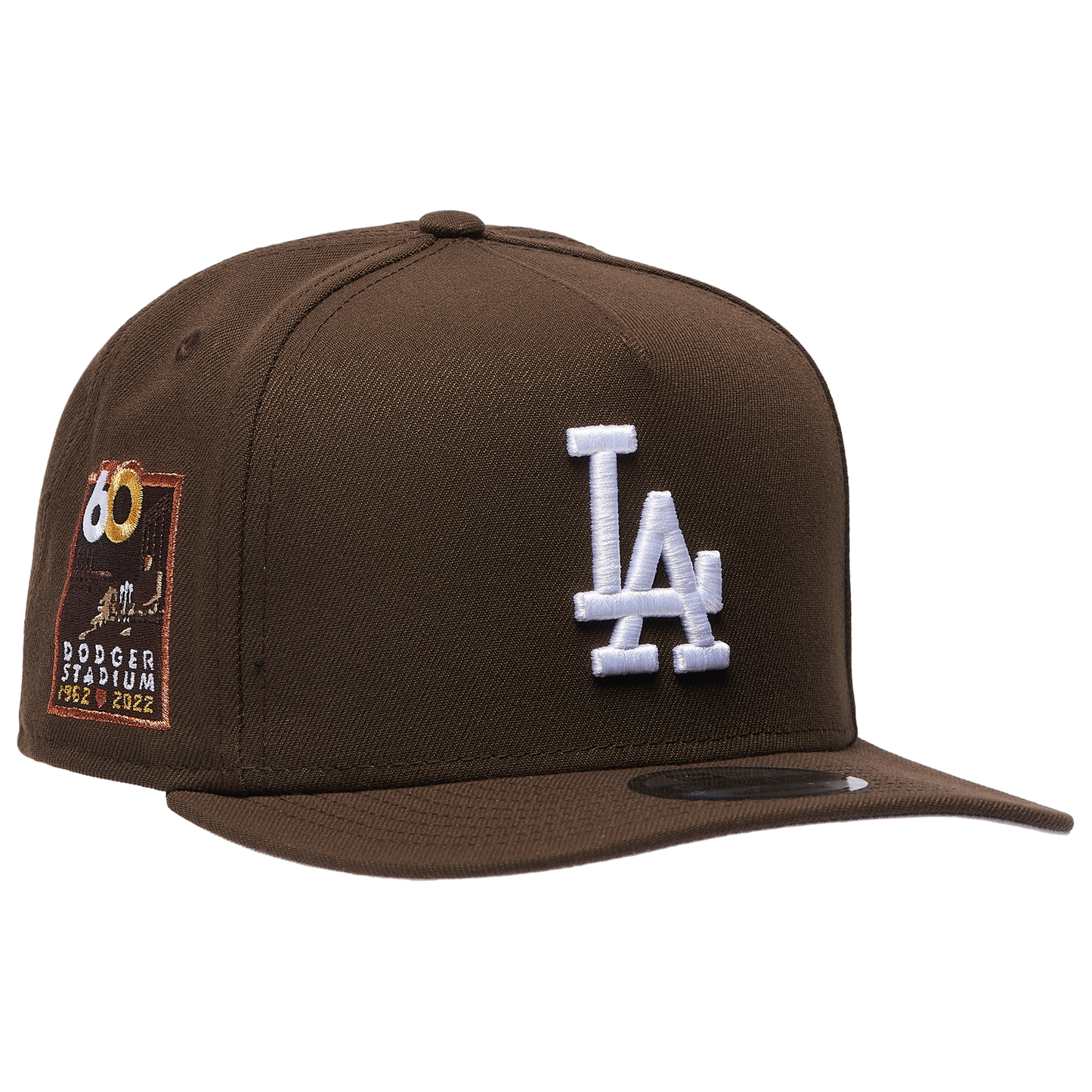 New Era Dodgers 60th Curved 9FIFTY A-Frame Cap - Men's - Walnut/White