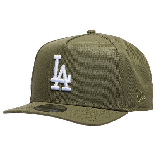 New Era Dodgers 50th Curved 9FIFTY A-Frame Cap - Men's - White/Olive