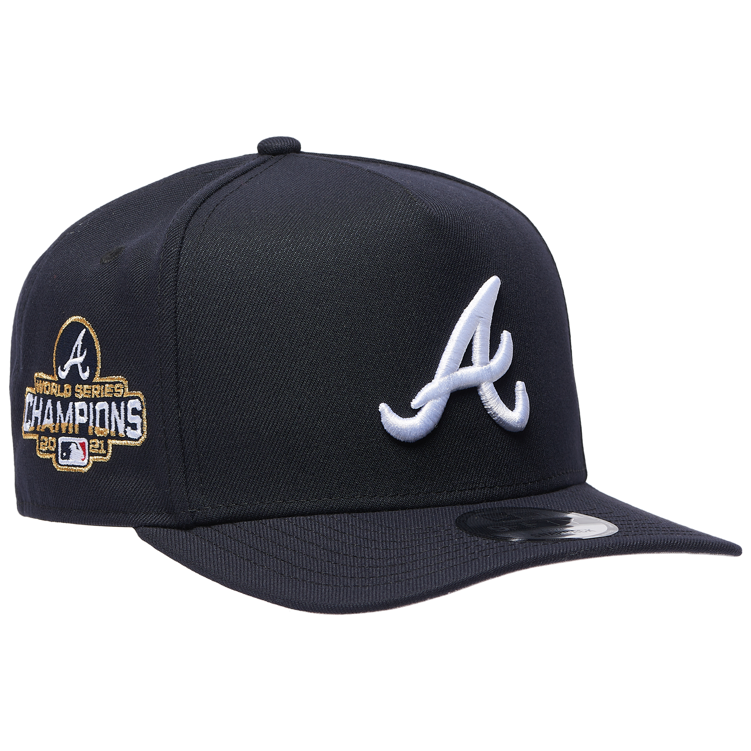 New Era Braves '21 WS Curved 9FIFTY A-Frame Cap - Men's - Navy/White