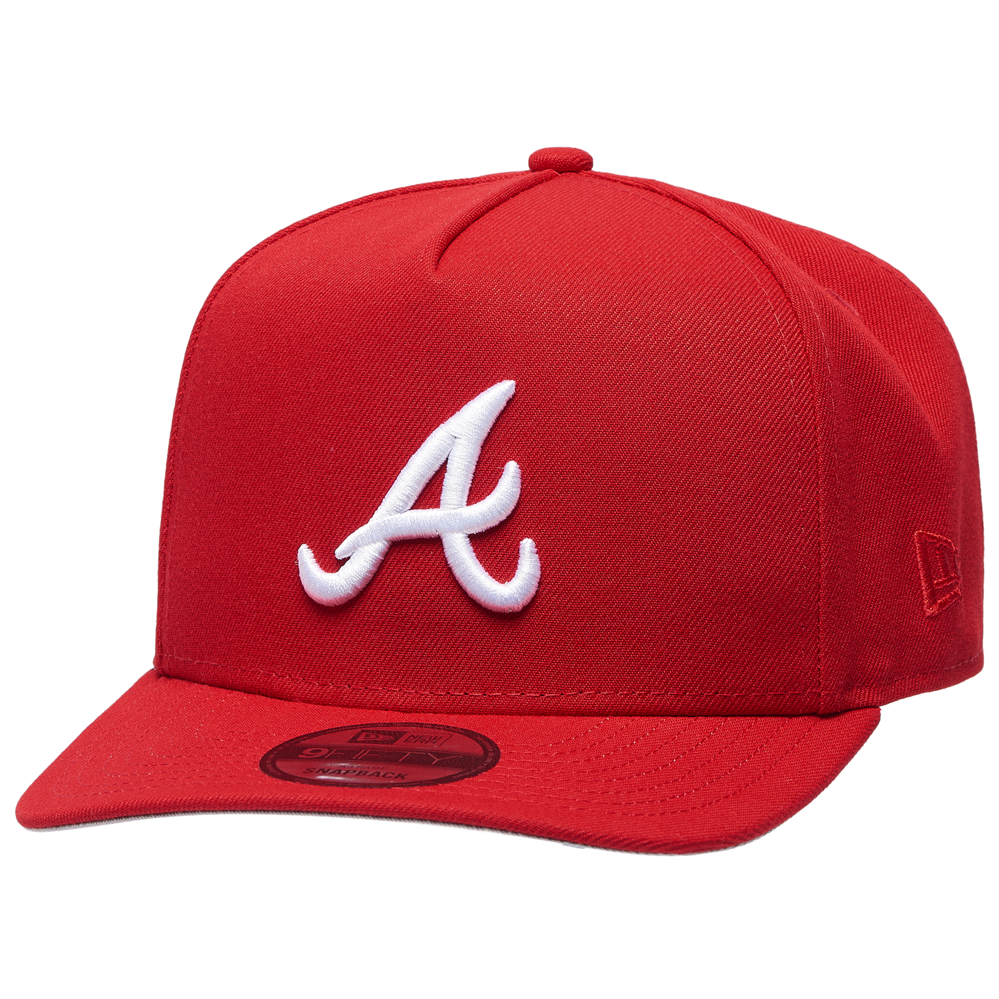 New Era Braves 40th Curved 9FIFTY A-Frame Cap - Men's - Scarlet/White
