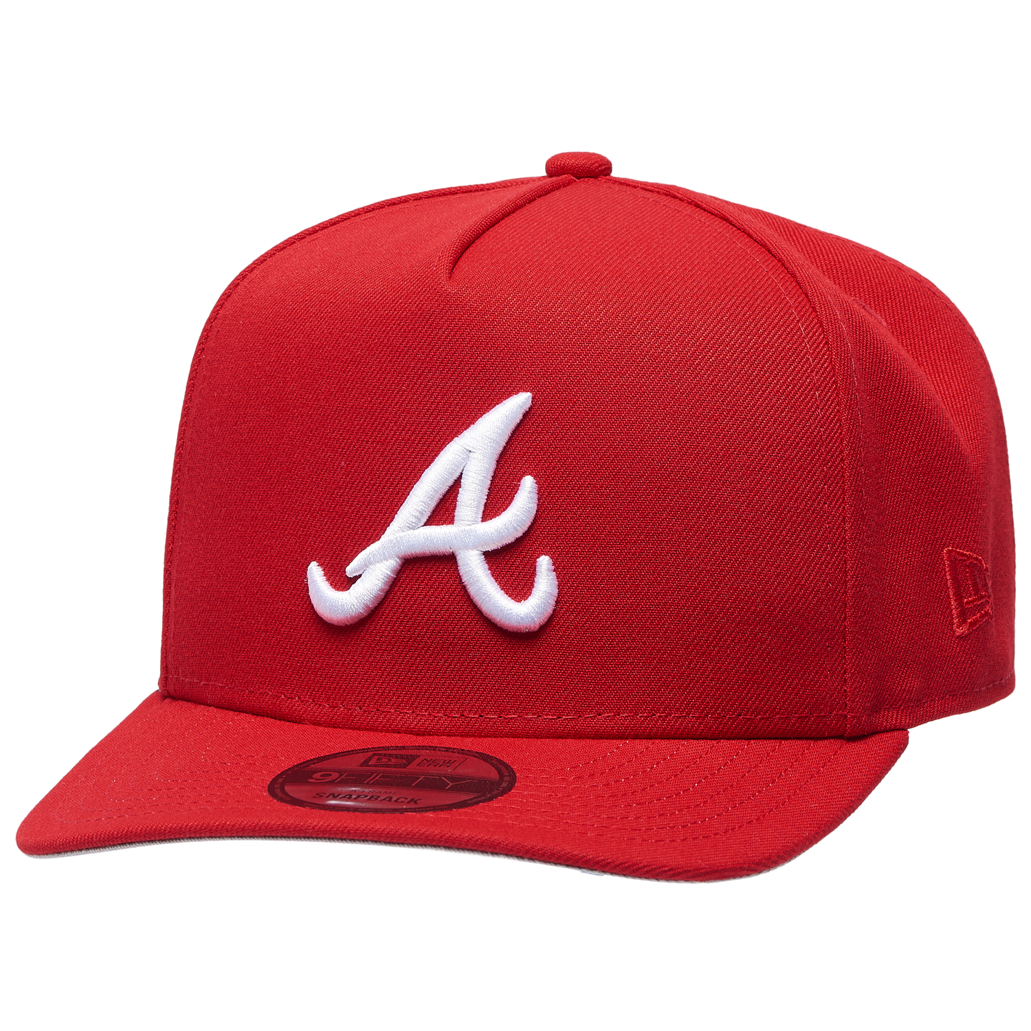 New Era Braves 40th Curved 9FIFTY A-Frame Cap - Men's - Scarlet/White