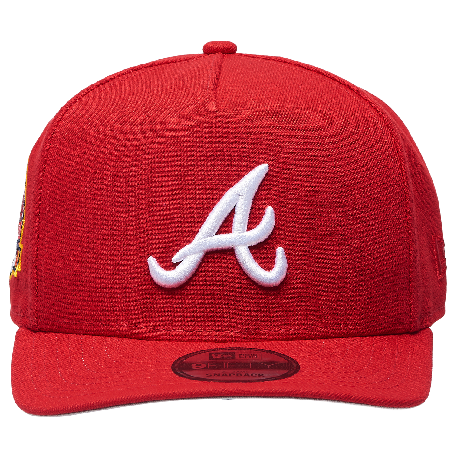 New Era Braves 40th Curved 9FIFTY A-Frame Cap - Men's - Scarlet/White