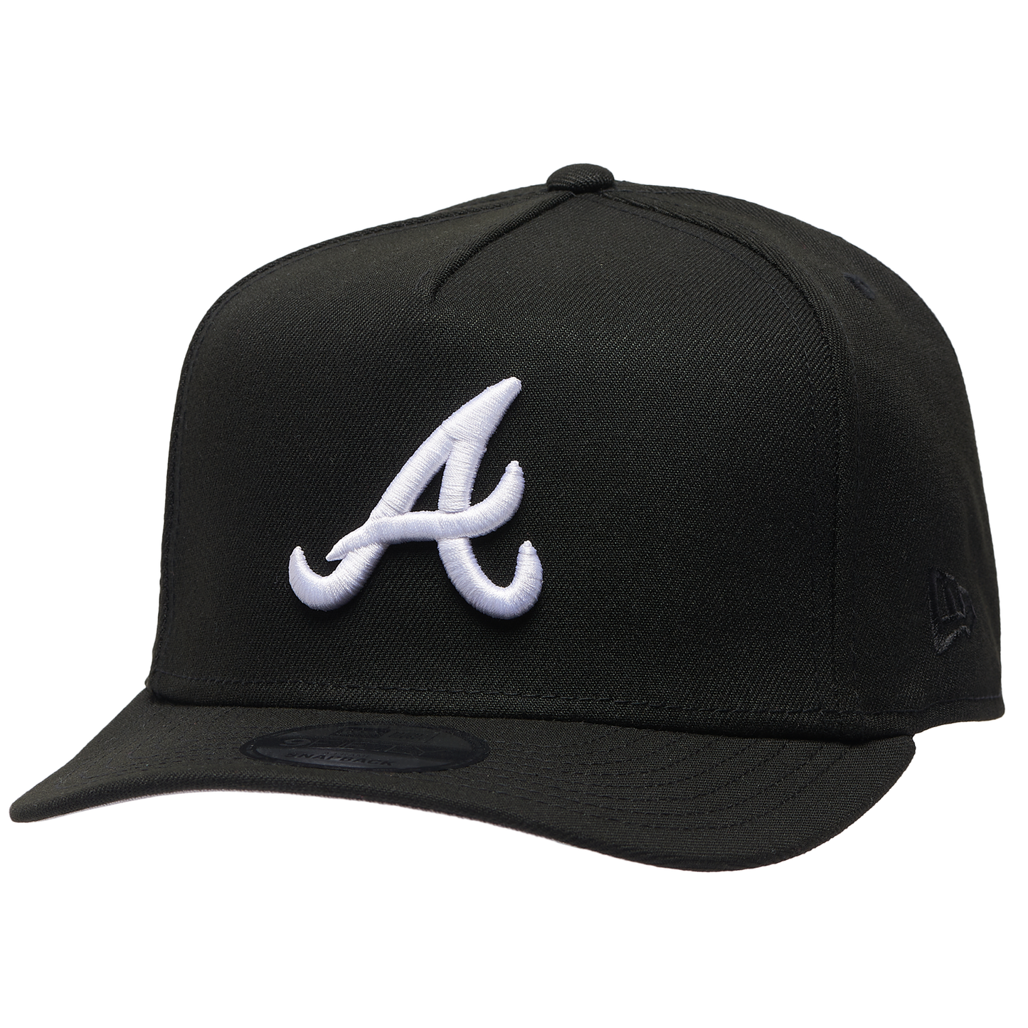 New Era Braves 30th Curved 9FIFTY A-Frame Cap - Men's - Black/White