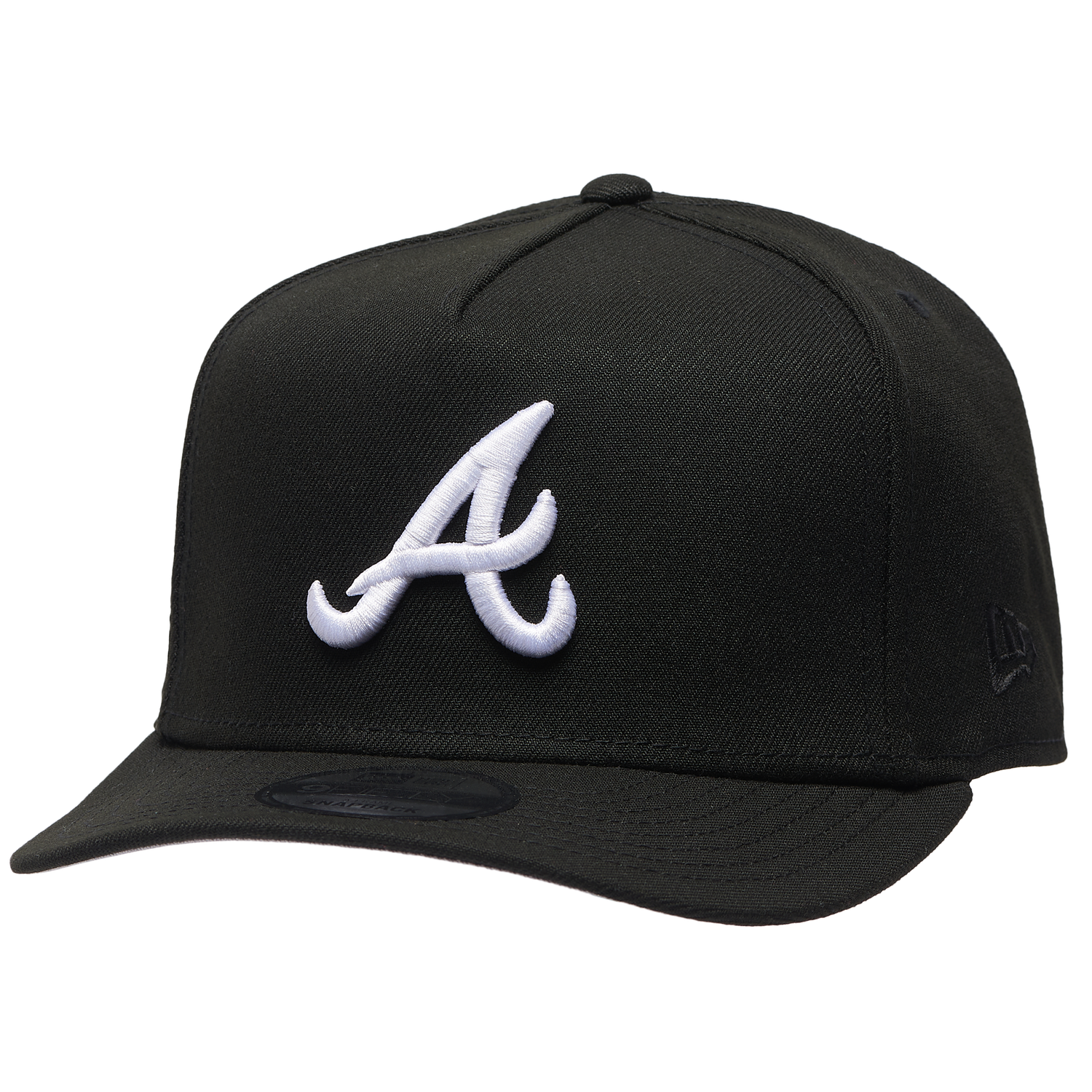 New Era Braves 30th Curved 9FIFTY A-Frame Cap - Men's - Black/White