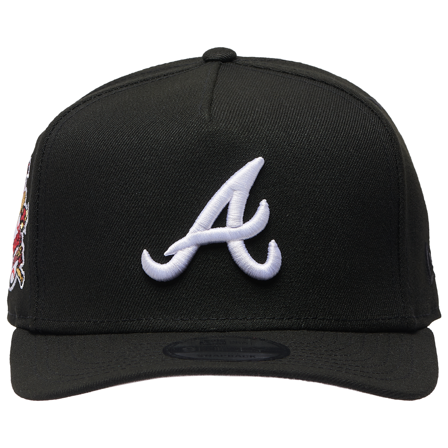 New Era Braves 30th Curved 9FIFTY A-Frame Cap - Men's - Black/White