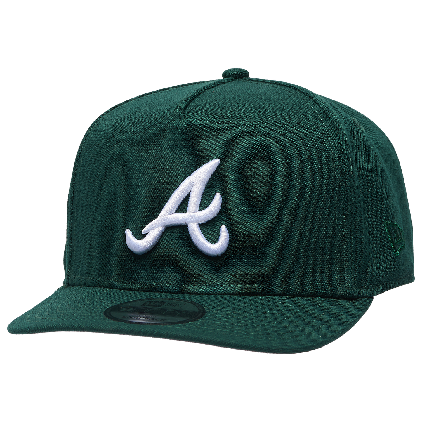 New Era Braves ING Curved 9FIFTY A-Frame Cap - Men's - Dark Green/White