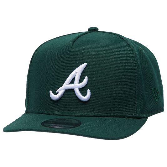 New Era Braves ING Curved 9FIFTY A-Frame Cap - Men's - Dark Green/White