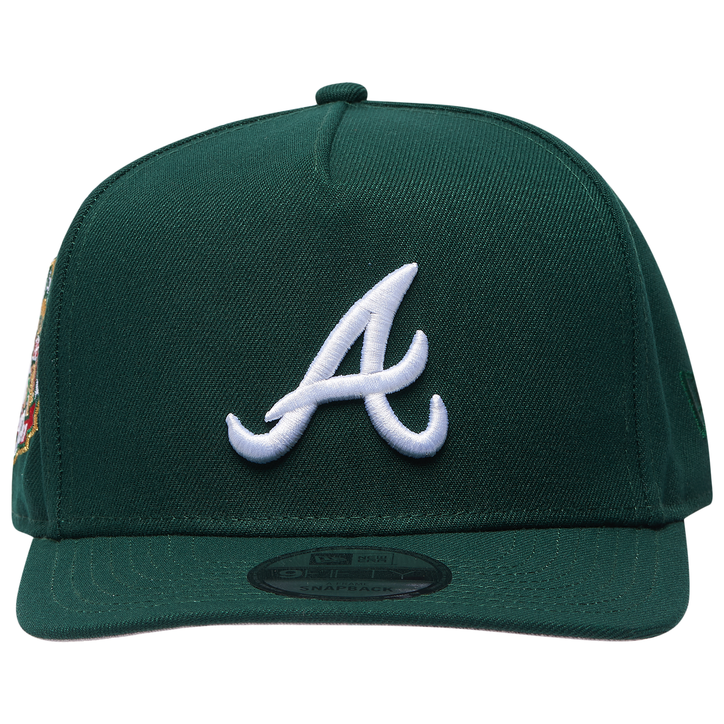 New Era Braves ING Curved 9FIFTY A-Frame Cap - Men's - Dark Green/White