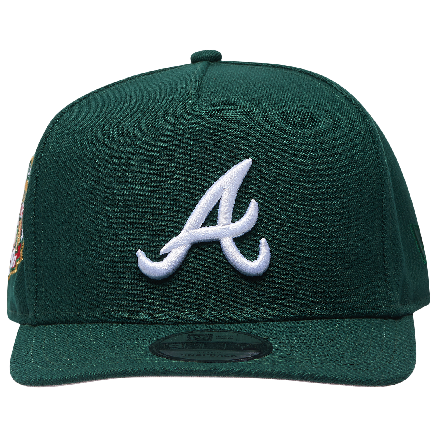 New Era Braves ING Curved 9FIFTY A-Frame Cap - Men's - Dark Green/White