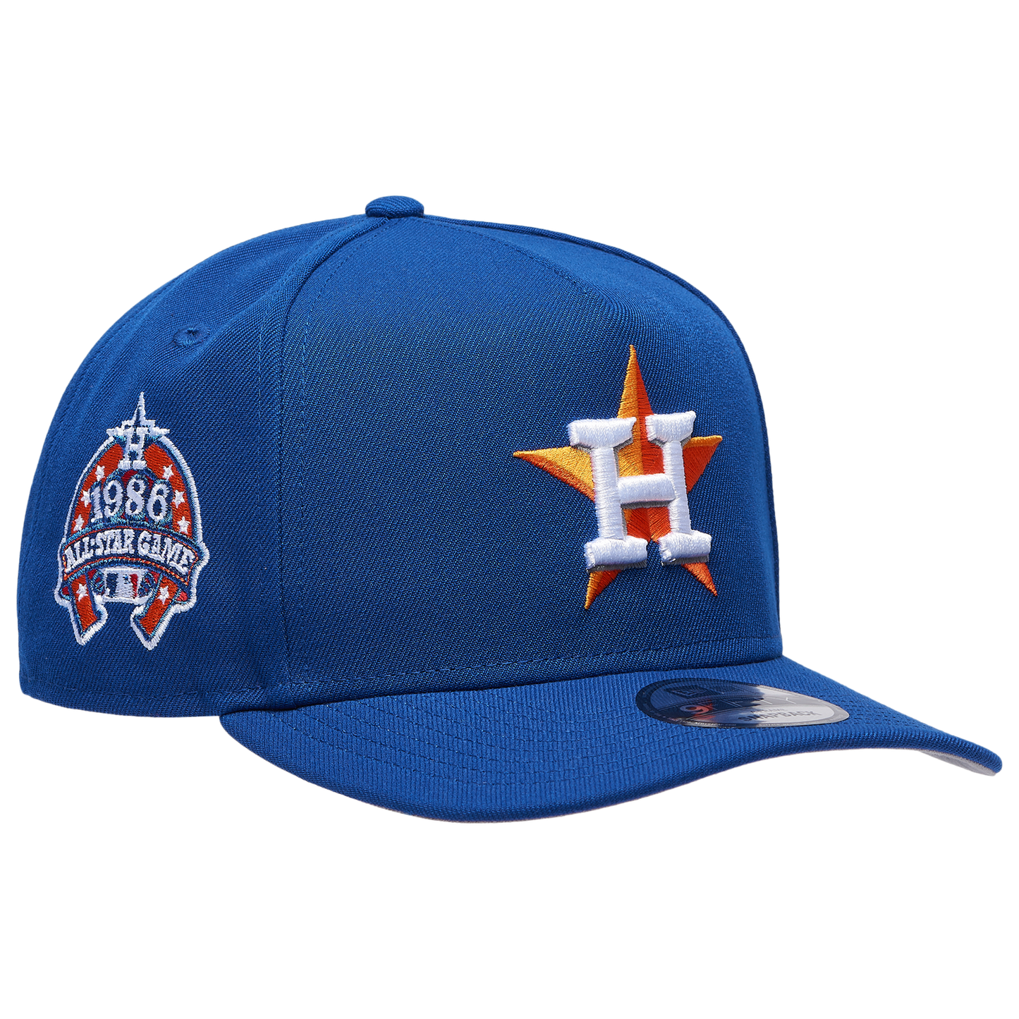 New Era Astros 86 All-Star Game 9FIFTY A-Frame Curve Cap - Men's - Light Royal/Orange