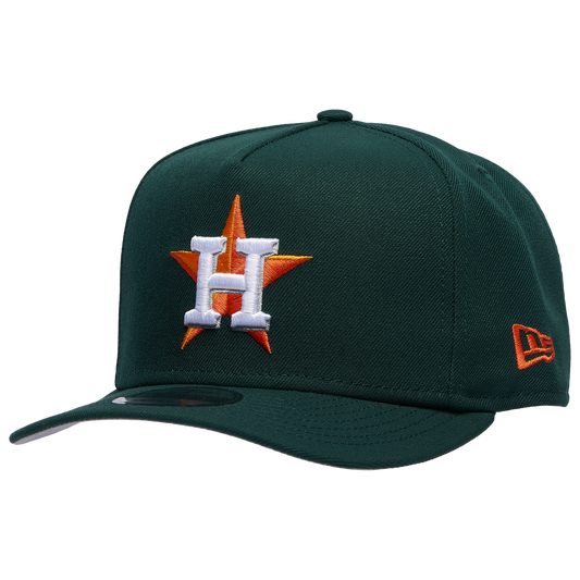 New Era Houston Astros 45th 9FIFTY A-Frame Curve Cap - Men's - Orange/Dark Green