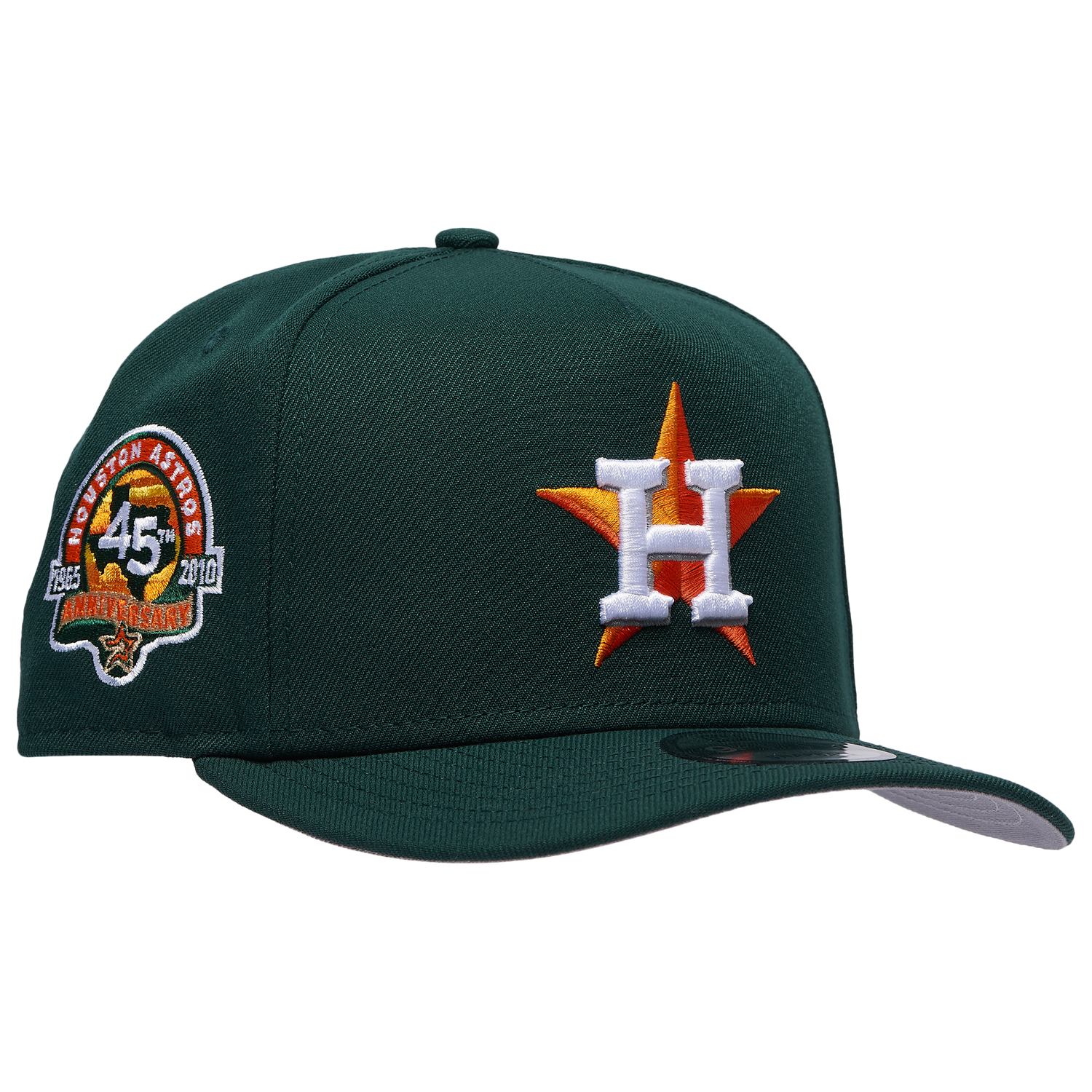 New Era Houston Astros 45th 9FIFTY A-Frame Curve Cap - Men's - Orange/Dark Green