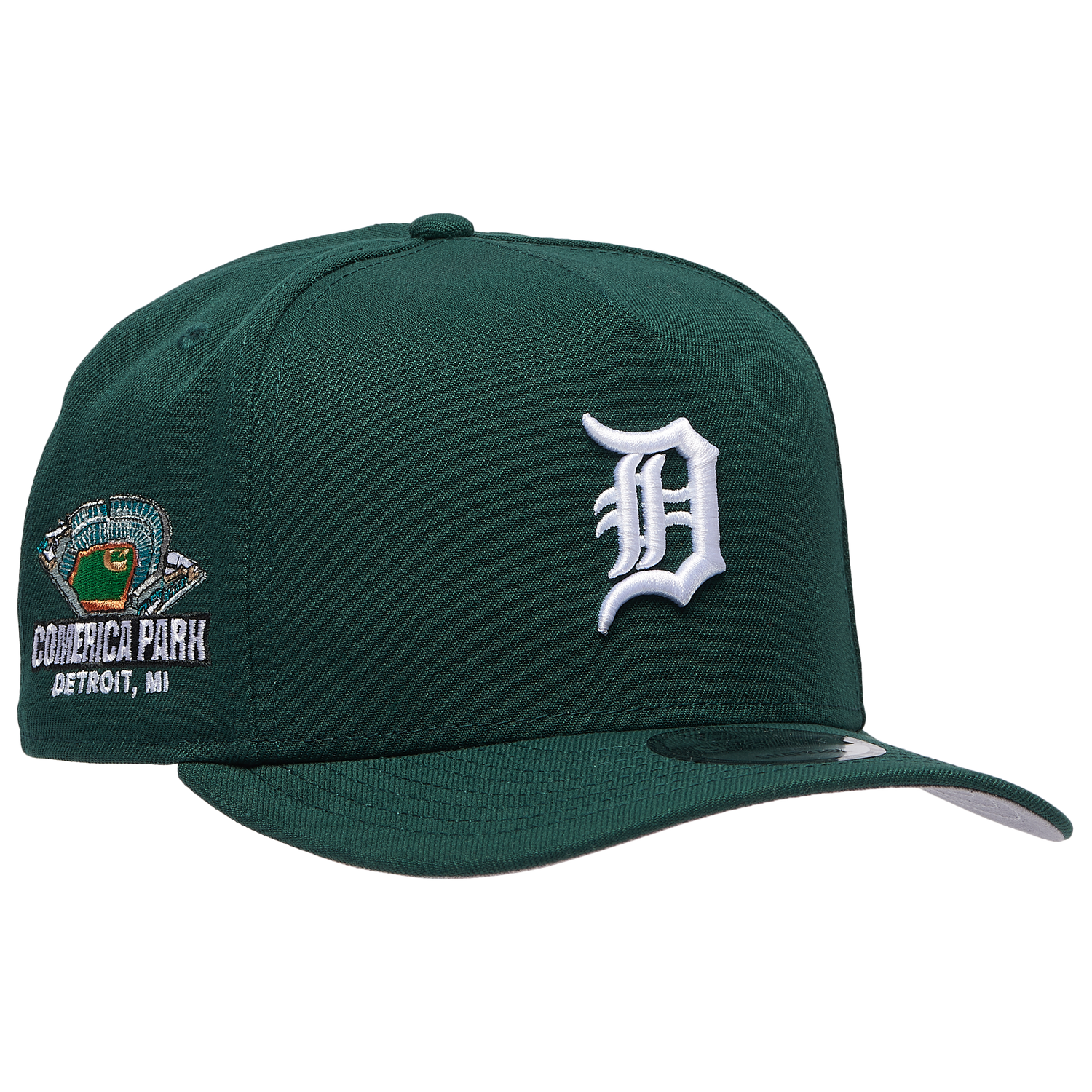 New Era Detroit Tigers Standard 9FIFTY A-Frame Curve Cap - Men's - Dark Green/White