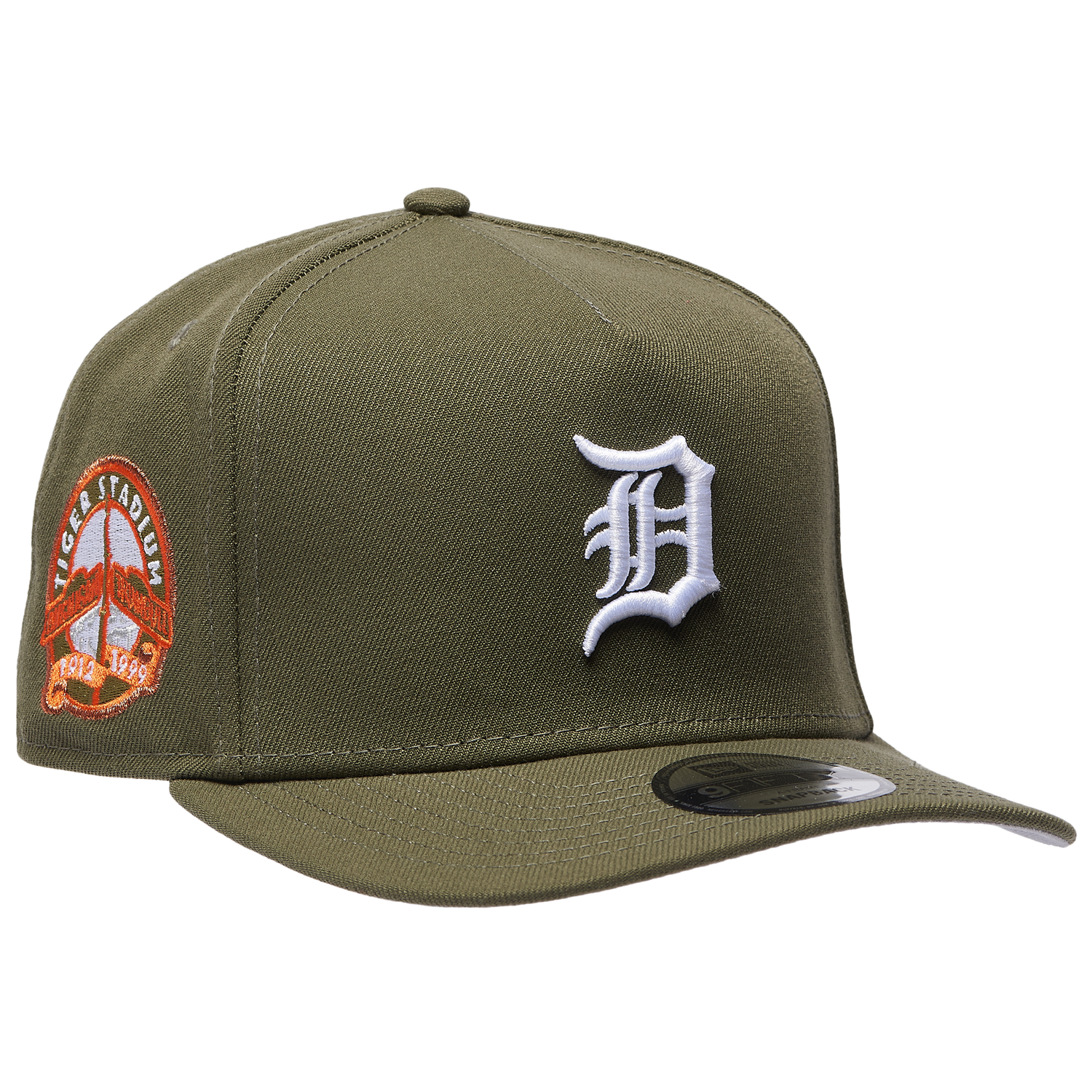 New Era Detroit Tigers Standard 9FIFTY A-Frame Cap - Men's - New Olive/White