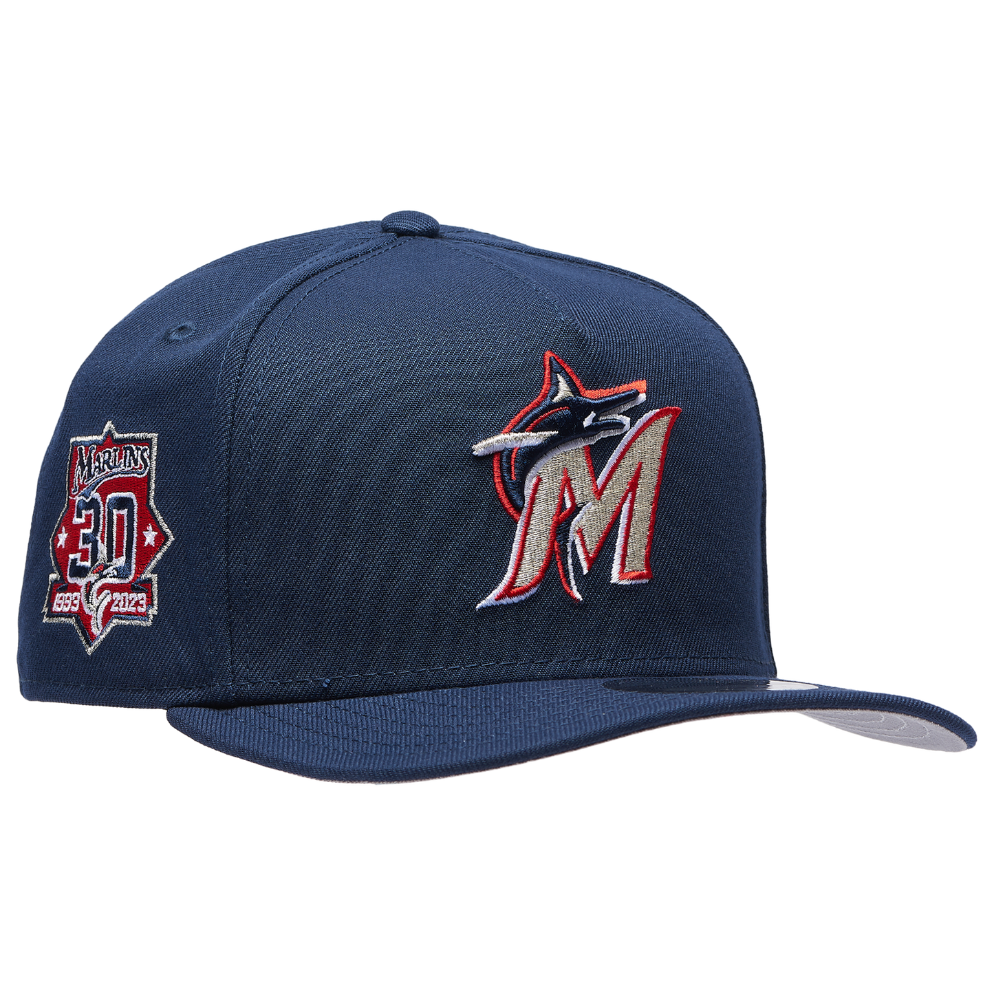 New Era Marlins 950AF Curve 30th Anniversary Cap - Men's - Navy/Gray