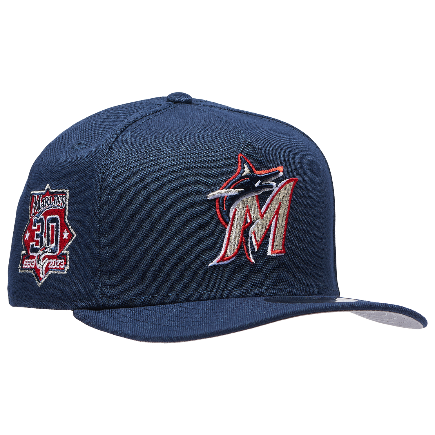 New Era Marlins 950AF Curve 30th Anniversary Cap - Men's - Navy/Gray