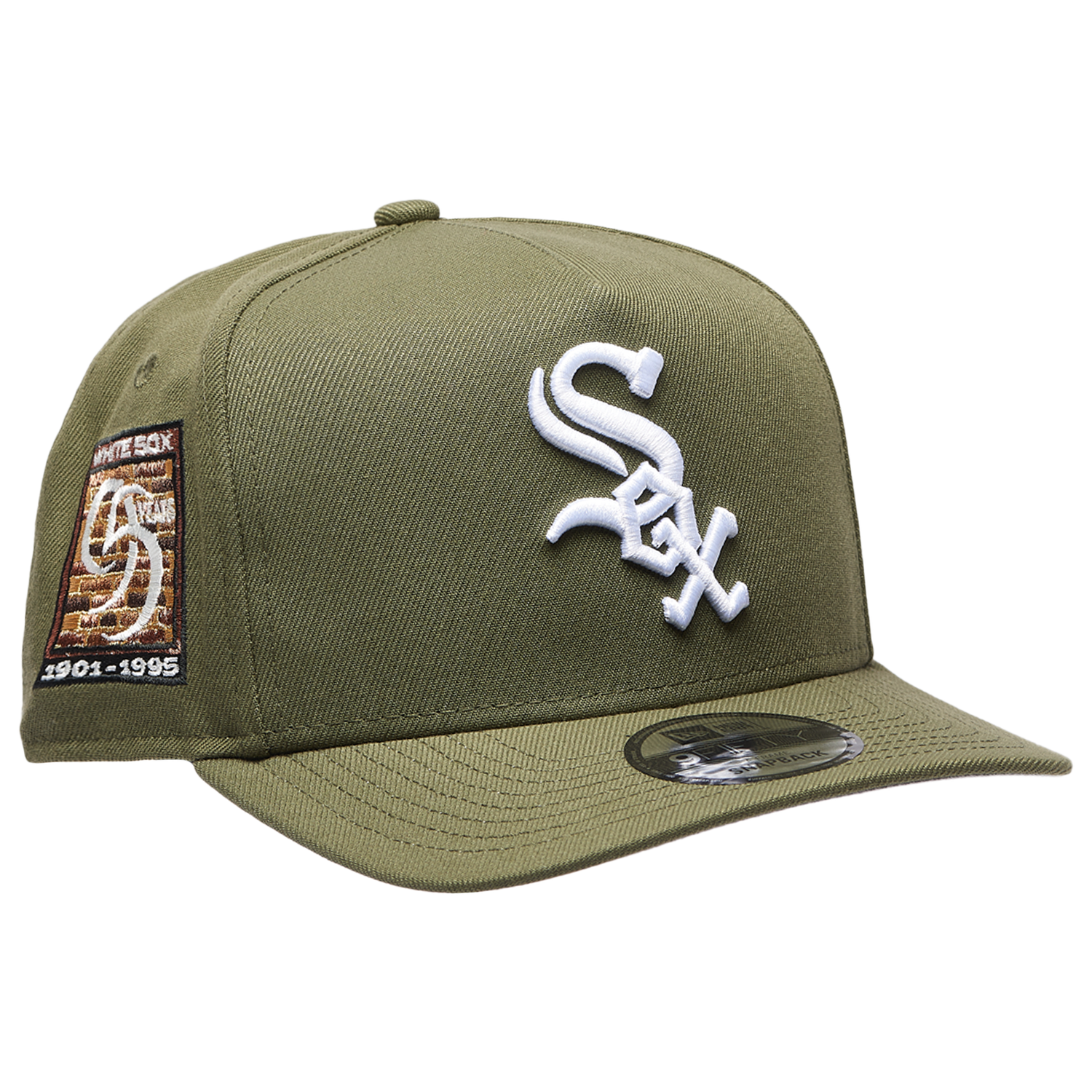 New Era White Sox 950AF 95th Anniversary Curve Cap - Men's - White/Olive
