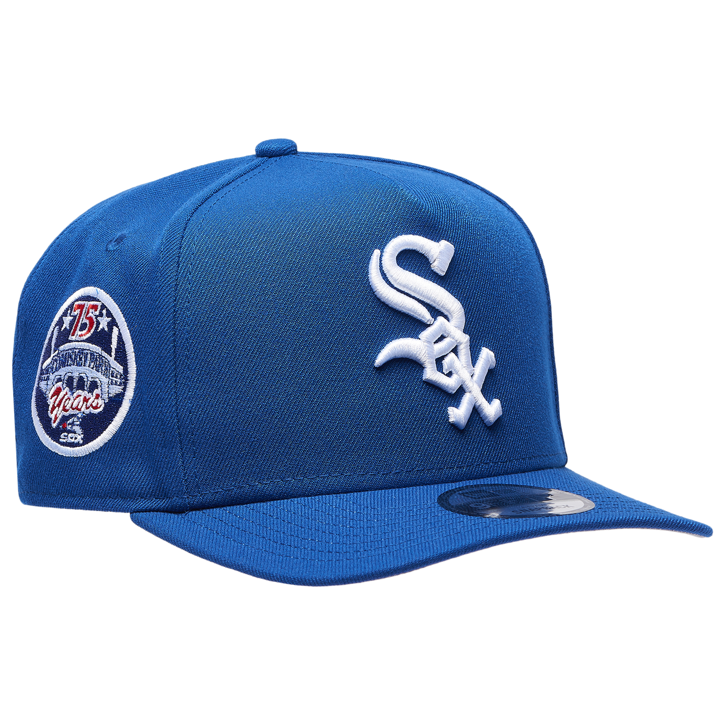 New Era White Sox 950AF 75th Anniversary Curve Cap - Men's - White/Blue