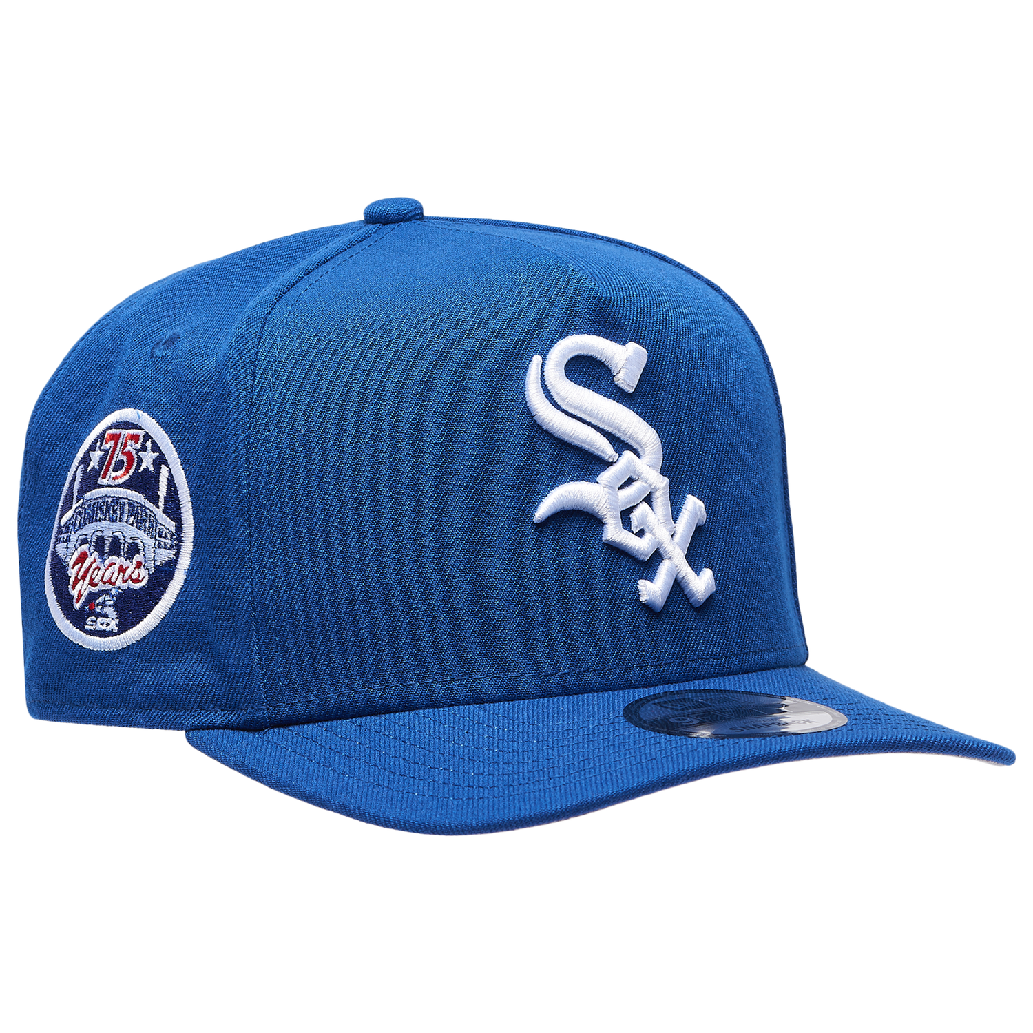 New Era White Sox 950AF 75th Anniversary Curve Cap - Men's - White/Blue